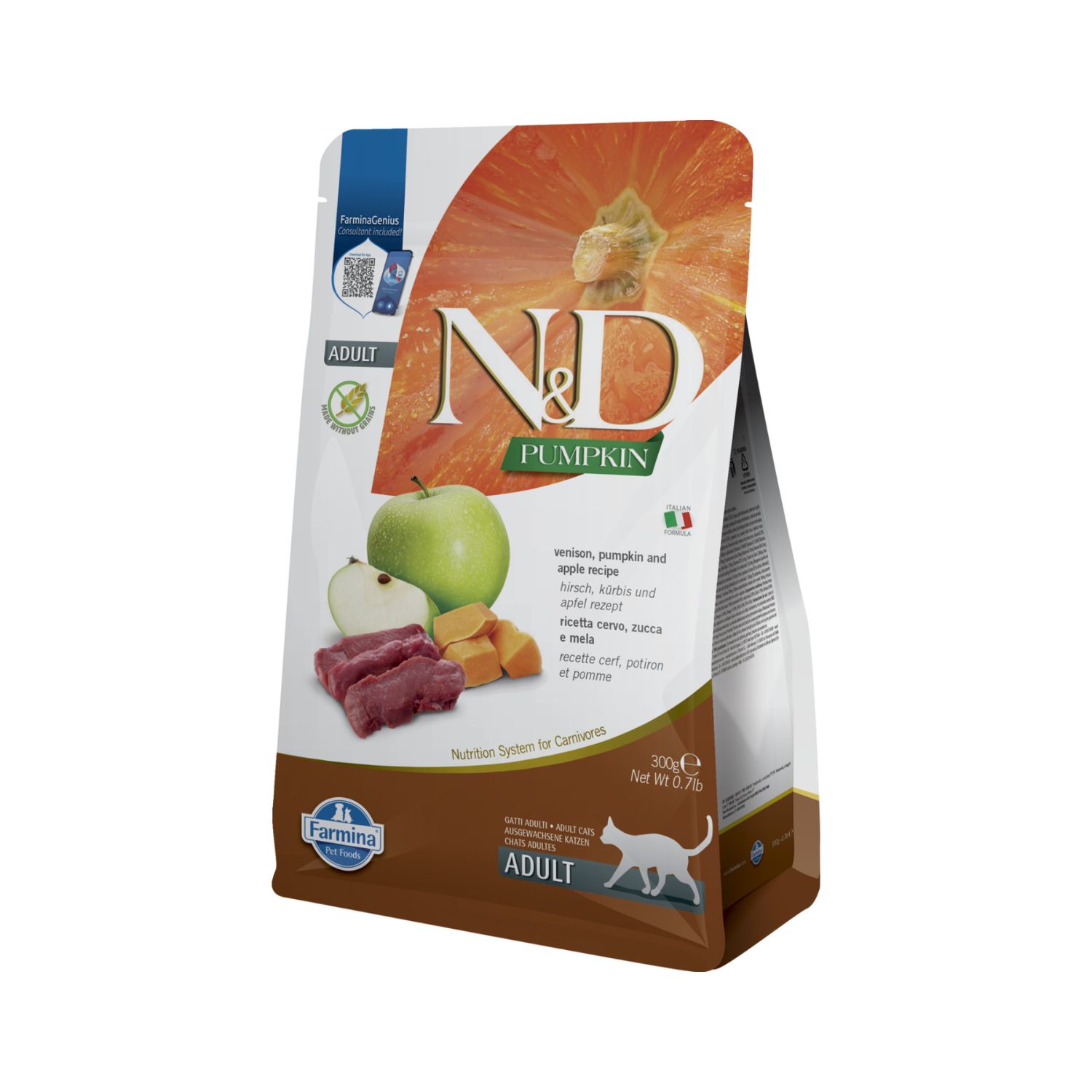 N&D Farmina Farmina N&D Pumpkin Cat Cervo e Mela 300 gr