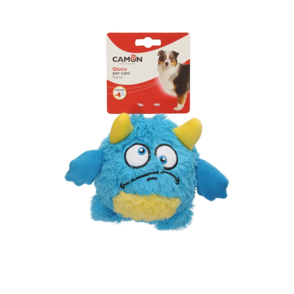 Camon monster colorati in poliestere con squeaker 8 cm