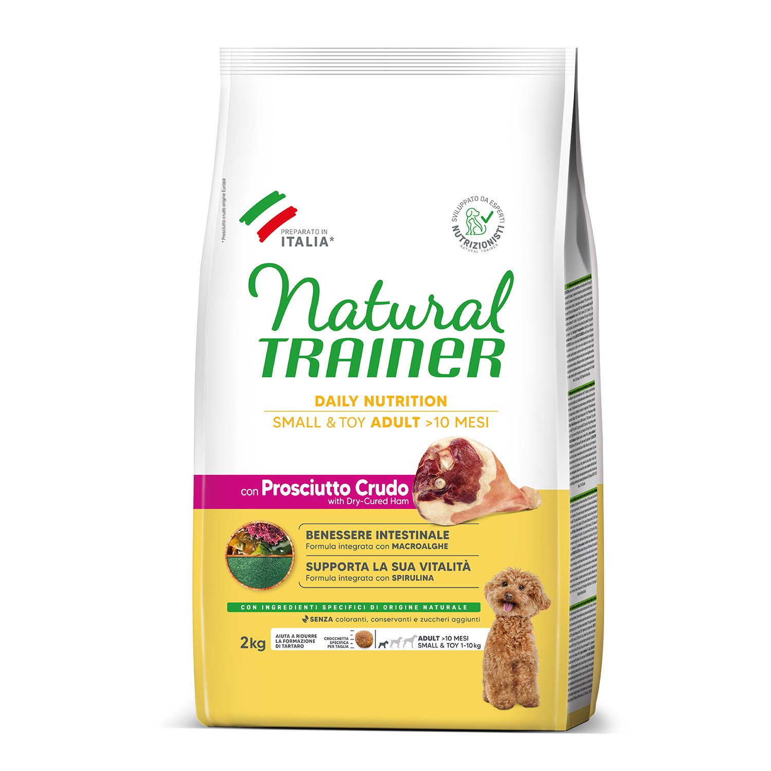 Natural Trainer Daily Nutrition Dog Small&Toy con Prosciutto crudo 2 kg