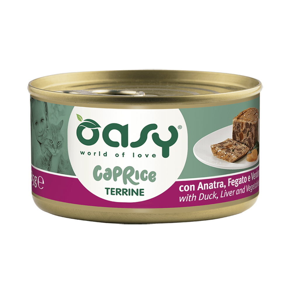 Oasy Caprice Cat Adult Terrina con Anatra Fegato e Verdure 85 gr