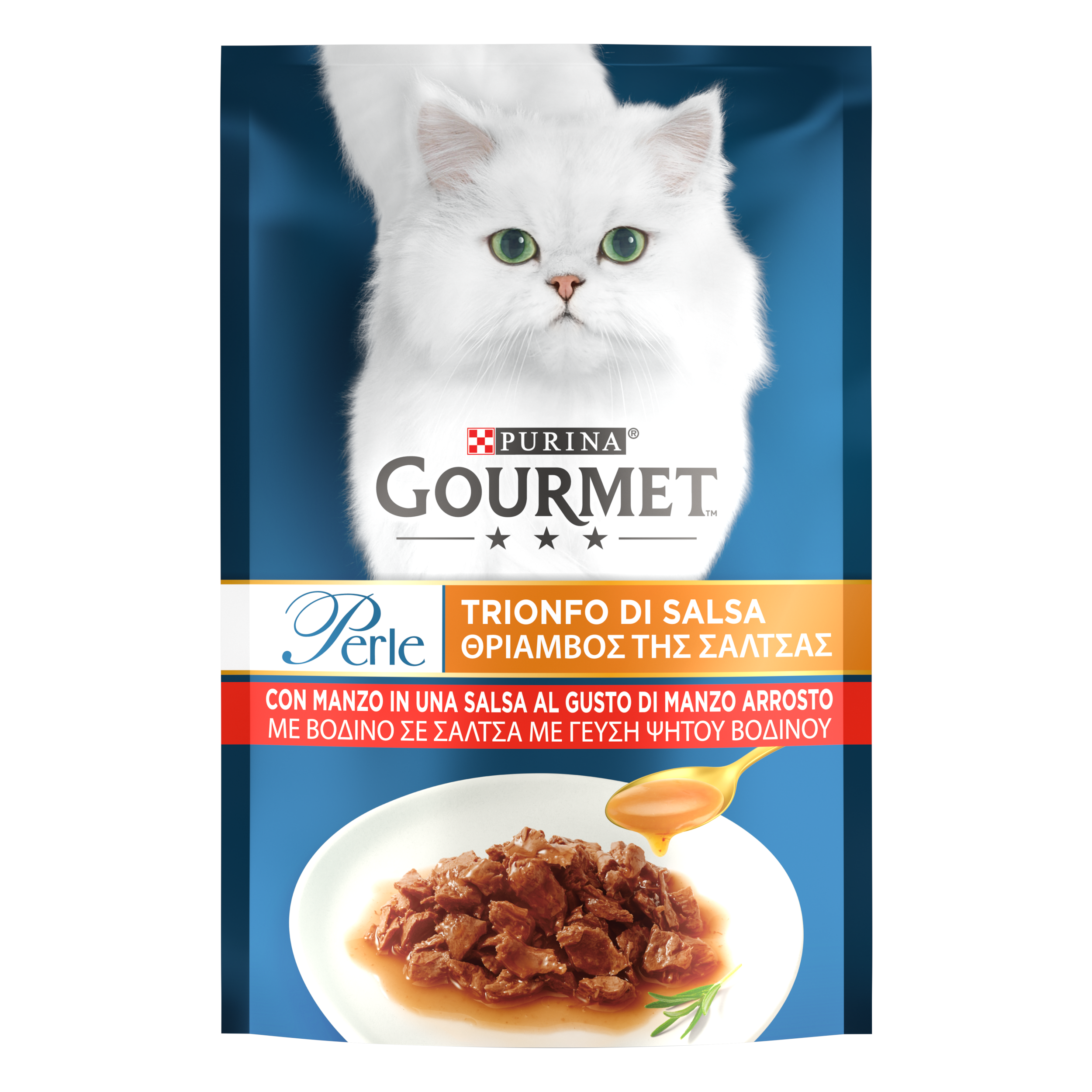 Gourmet Perle Cat Adult Trionfo di Salsa con Manzo 85 gr