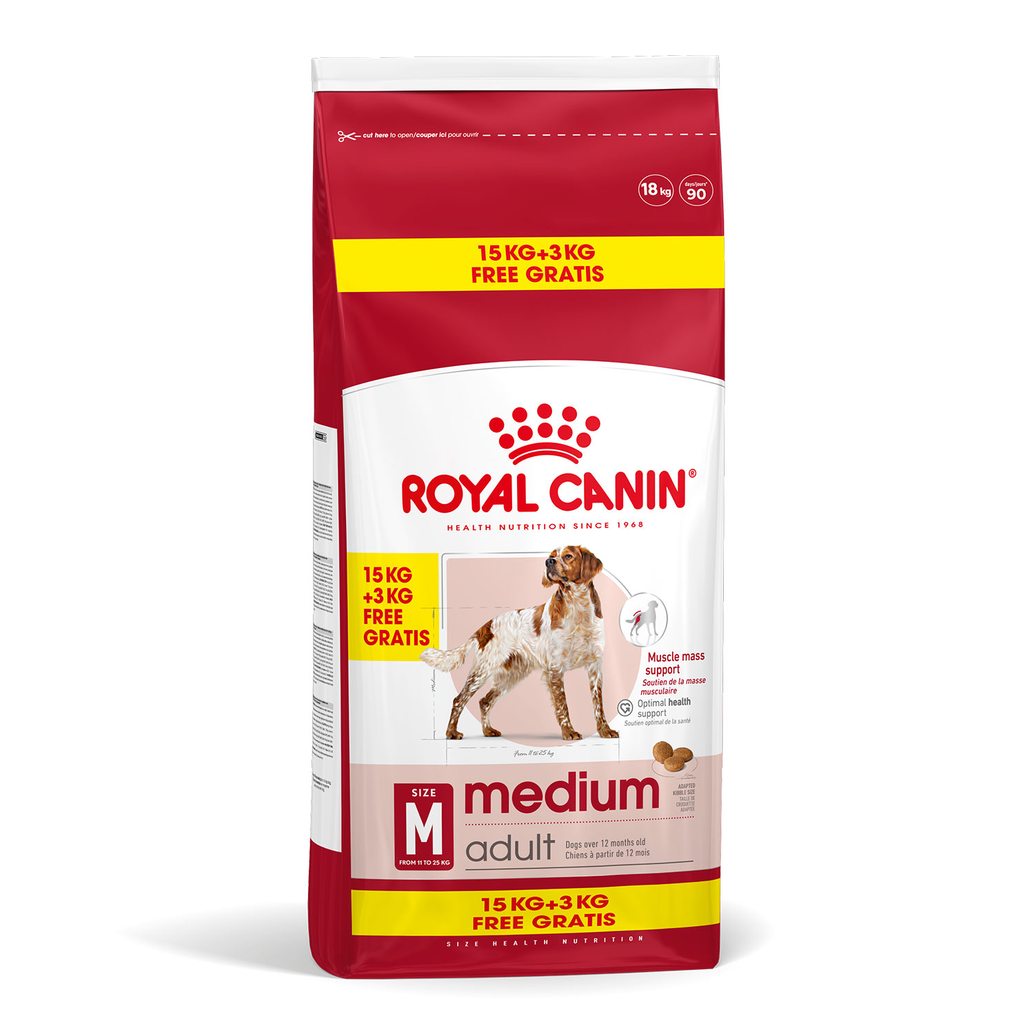 Royal Canin Dog Medium Adult 15 kg+3kg Omaggio img