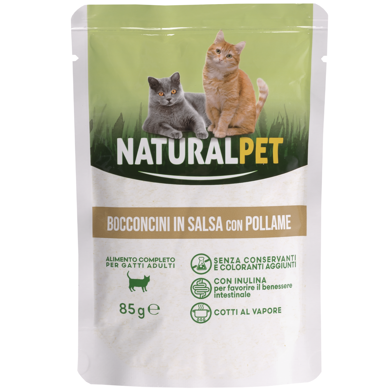 Naturalpet Cat Adult Bocconcini in salsa con Pollo 85gr