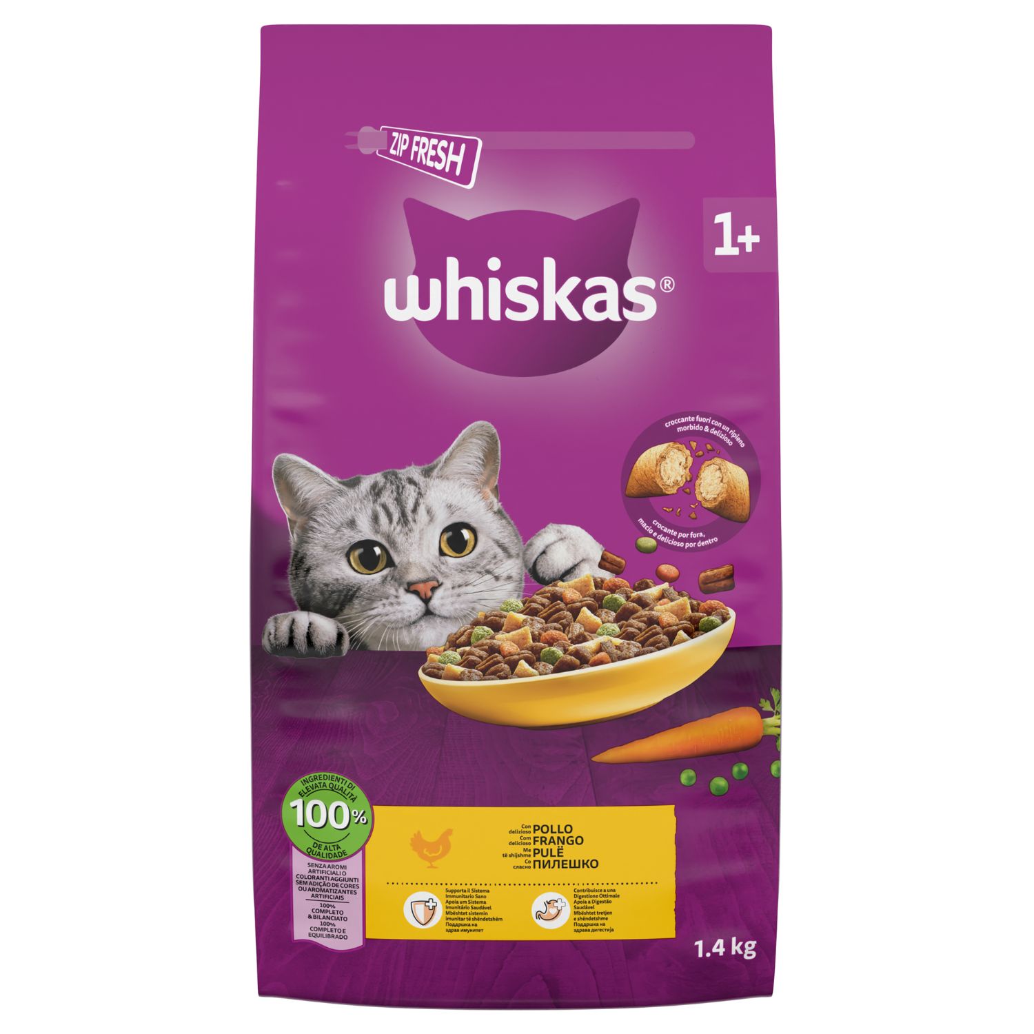 Whiskas Cat Adult Croccantini con Pollo 1,4 Kg img