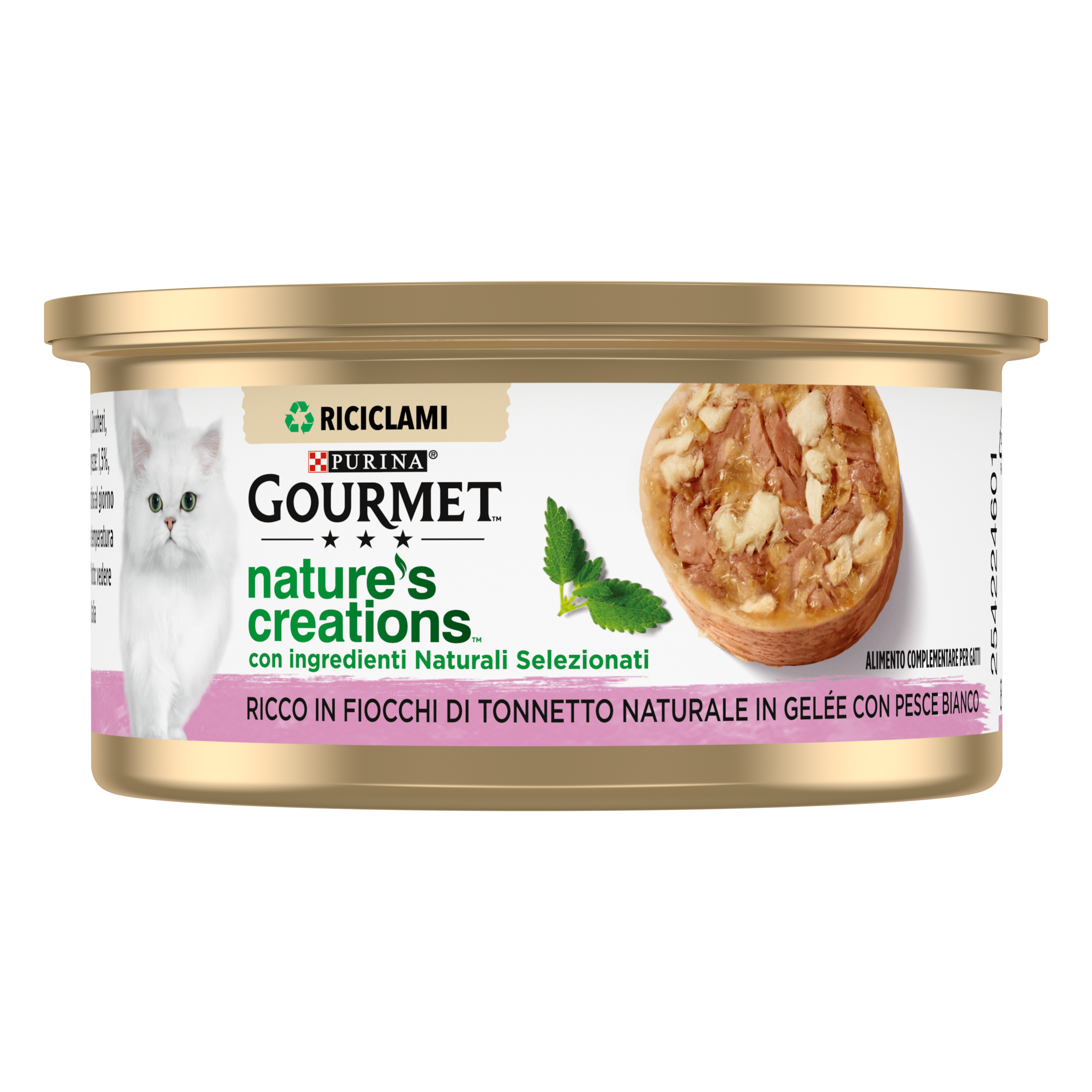 Gourmet Nature's Creation Fiocchi di Tonnetto in gelée con Pesce bianco 70gr