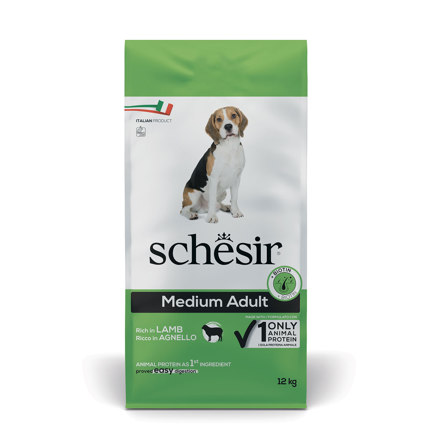 Schesir Dog Medium Adult ricco in Agnello 12 kg