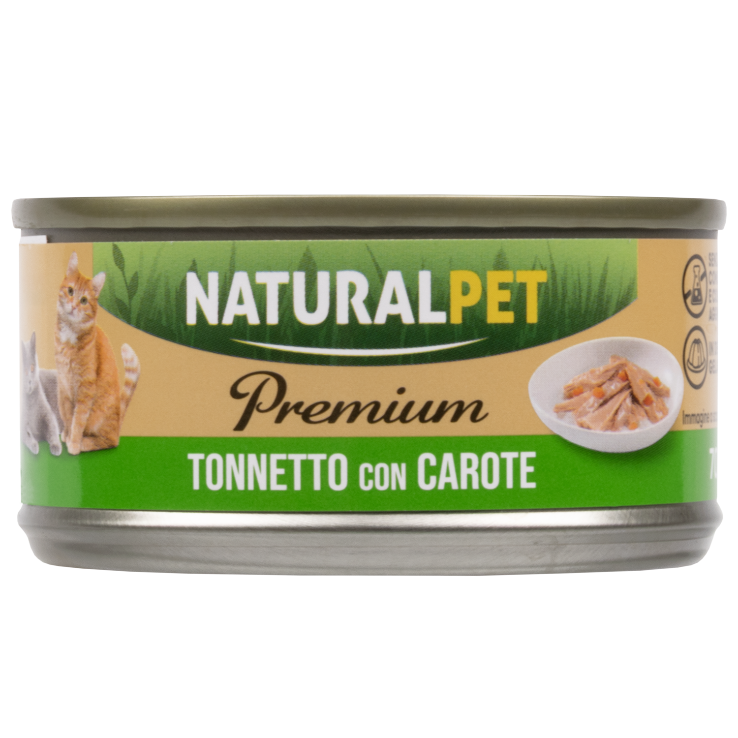 Naturalpet Premium Cat Adult Tonnetto con carote 70gr