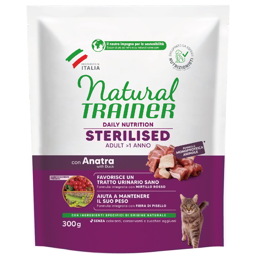 Natural Trainer Cat Adult Sterilised Anatra 300 gr