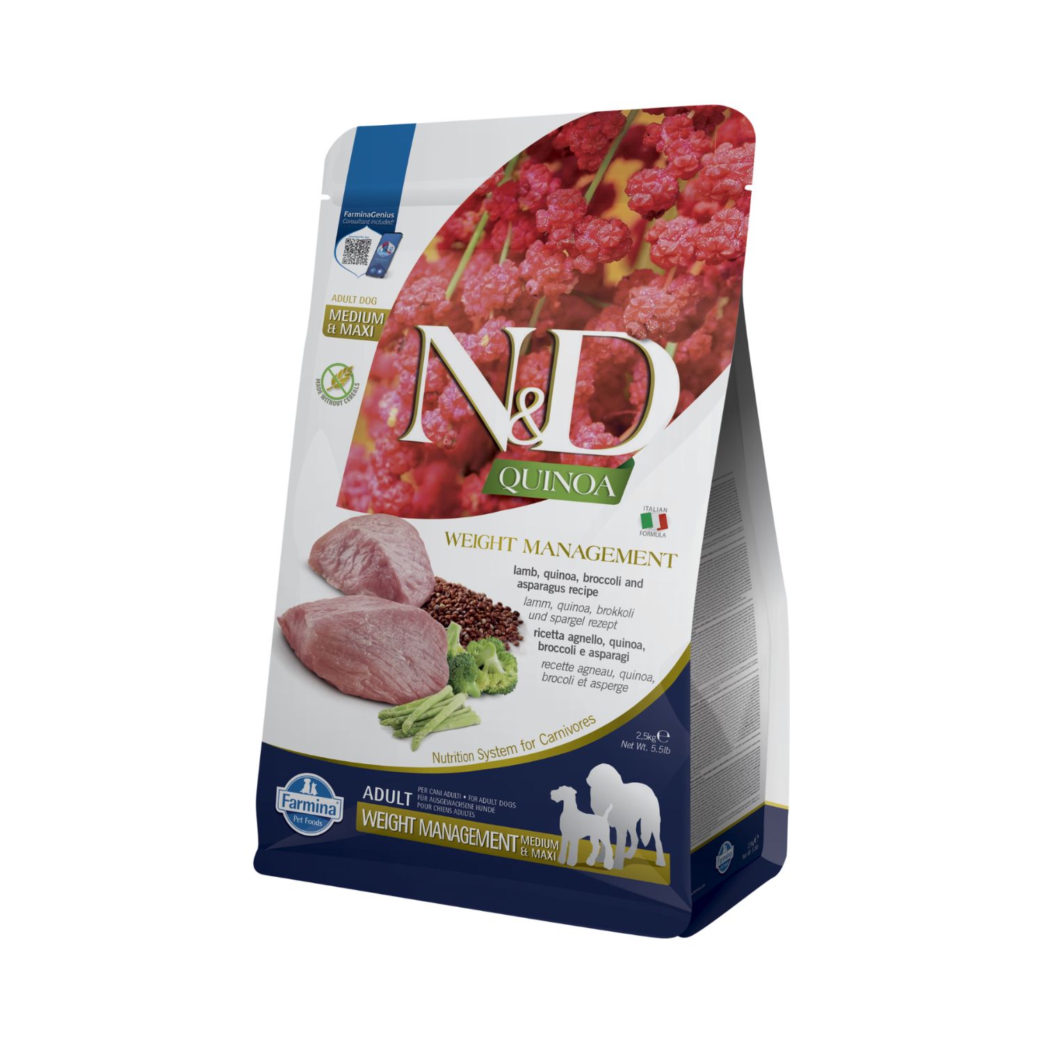N&D Farmina Farmina N&D Quinoa Dog Weight Management Agnello 2,5 kg