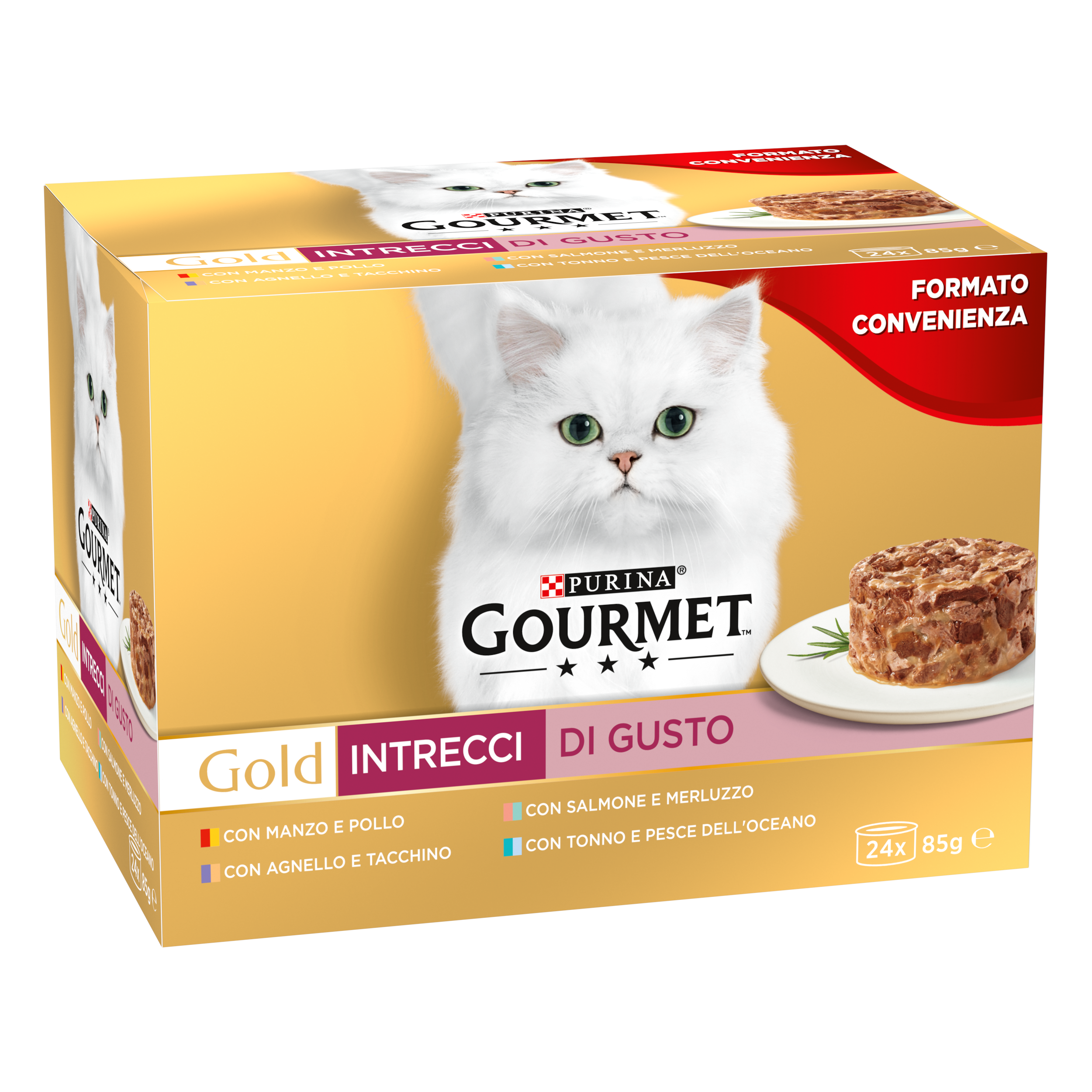 Gourmet Gold Cat Adult Intrecci di Gusto 24x85 gr