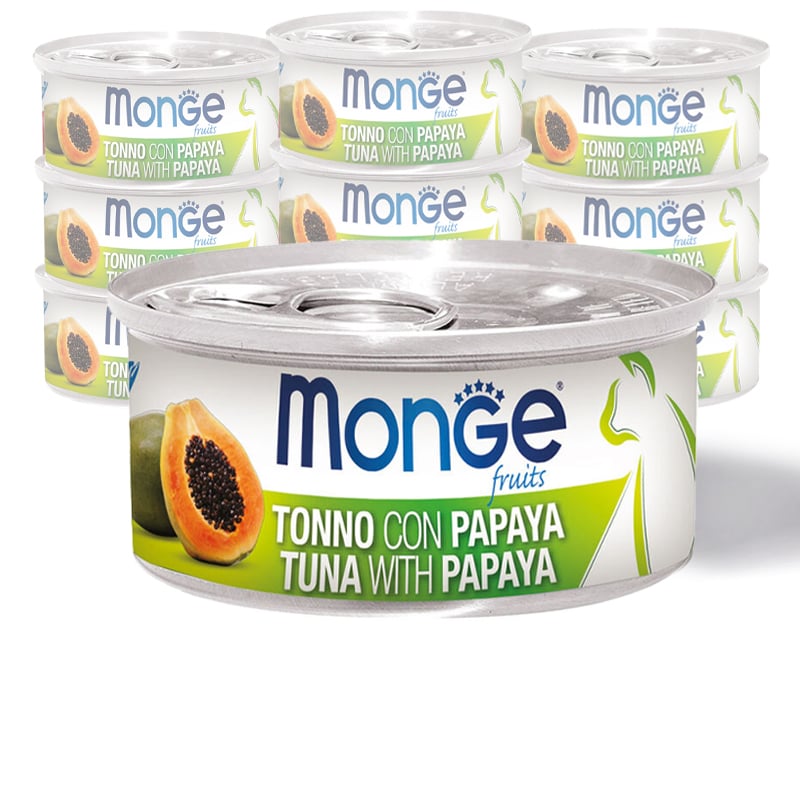 Monge Fruits Cat Adult Pezzetti di Tonno con Papaya 80 gr