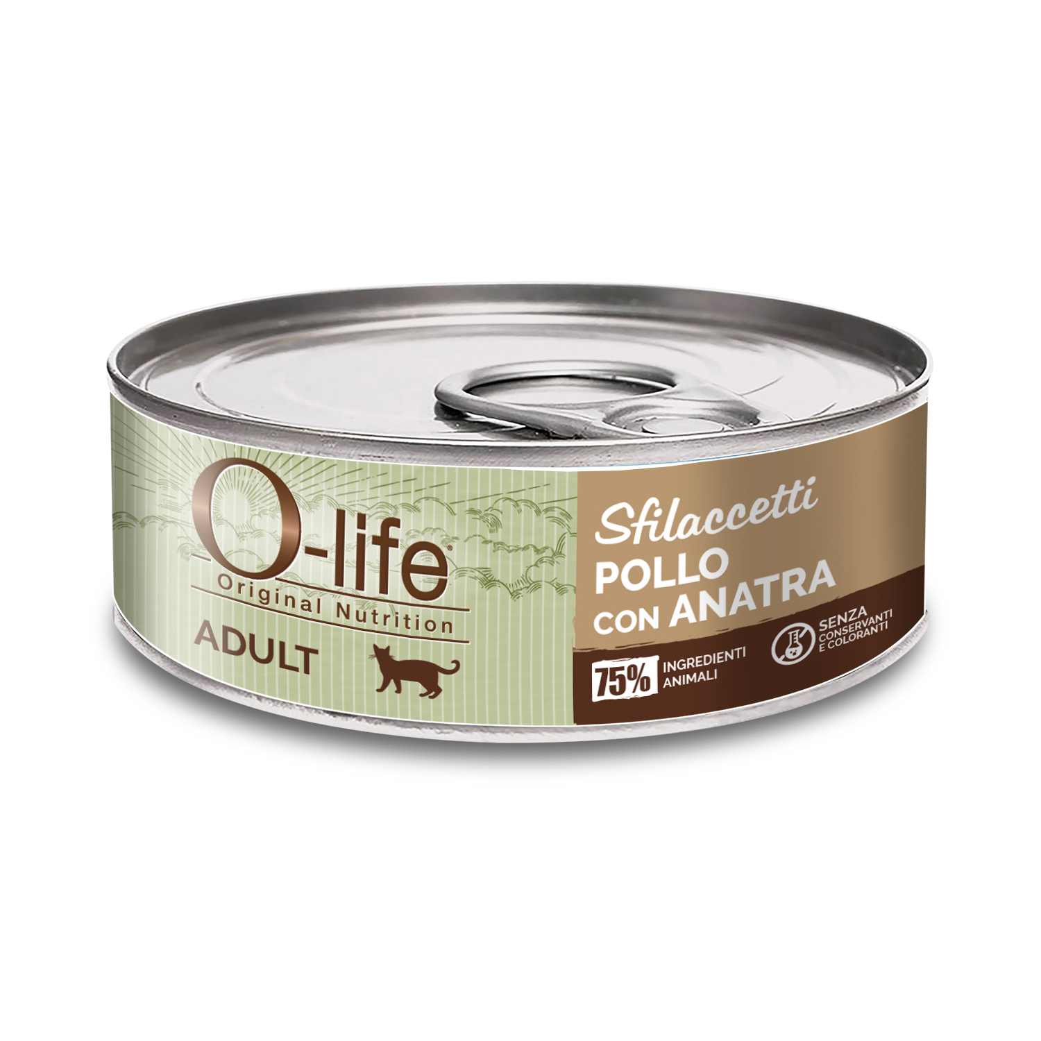 O-life Cat Adult Sfilaccetti Pollo e Anatra 70 gr