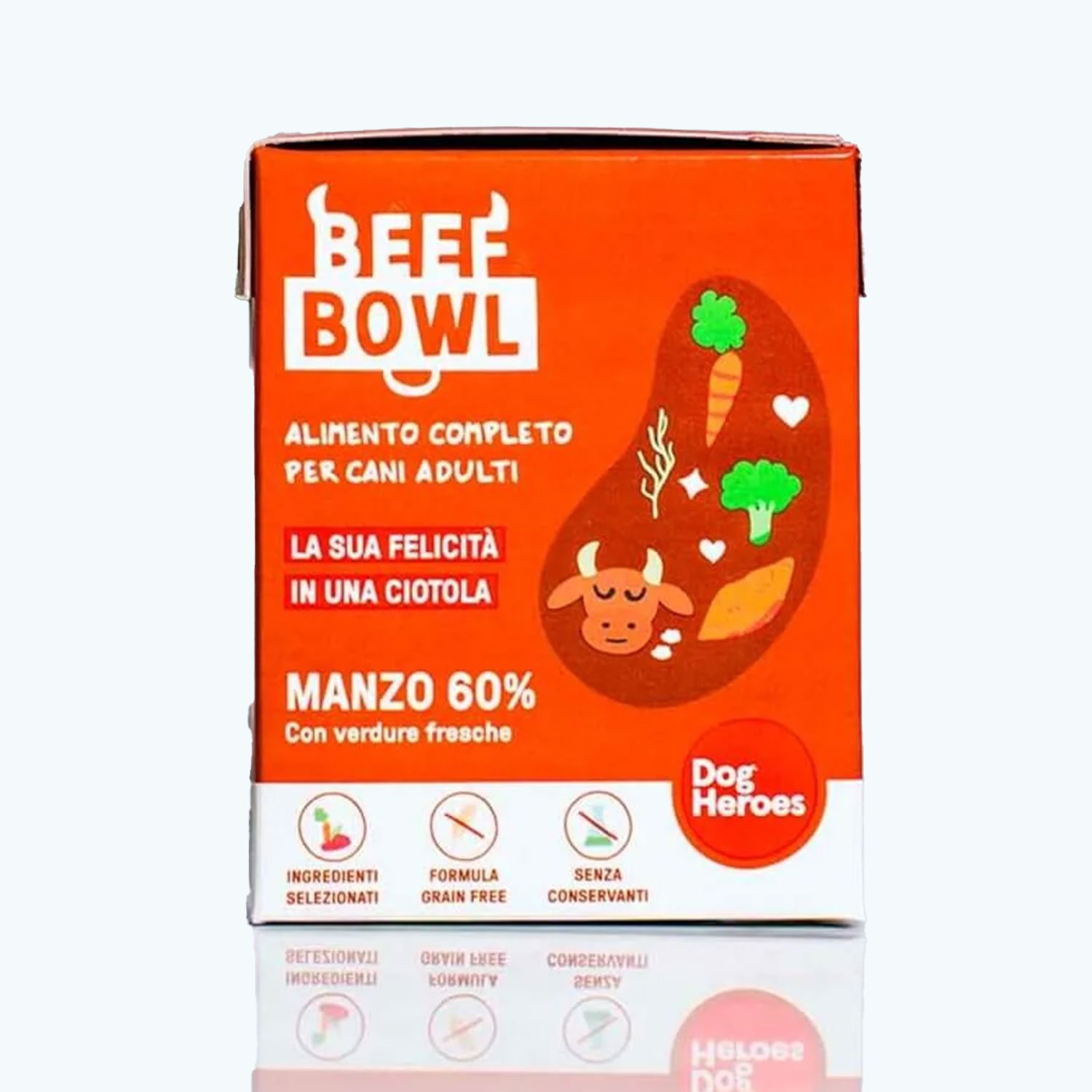 Dog Heroes Beef Bowl Manzo Grain Free 390 gr