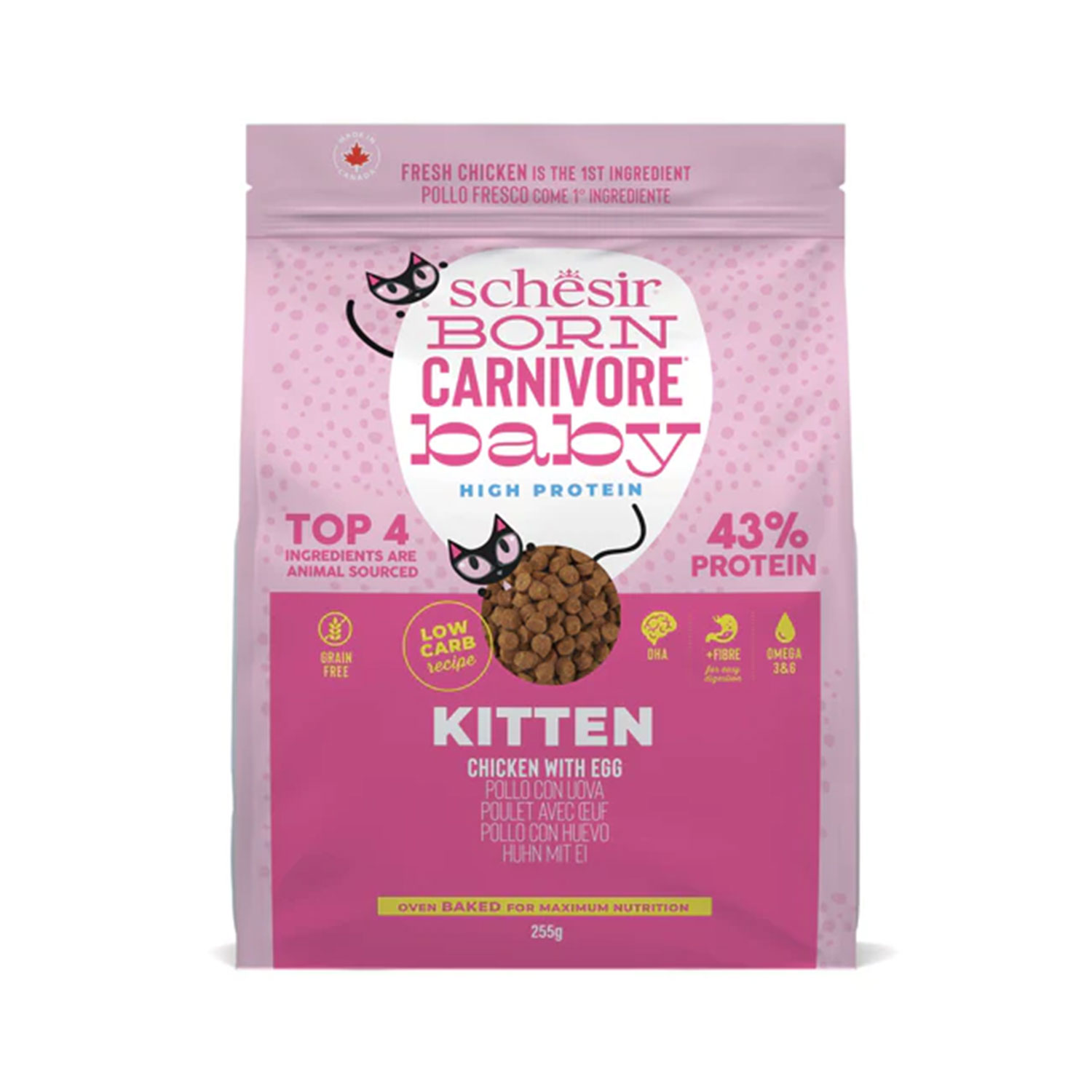 Schesir Born Carnivore Kitten Pollo con Uovo 255gr