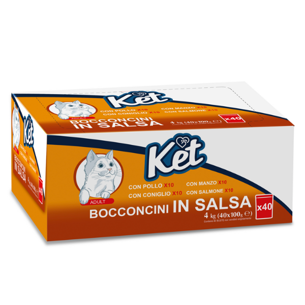 Ket Cat Adult Bocconcini in salsa Multipack 100grx40 pz