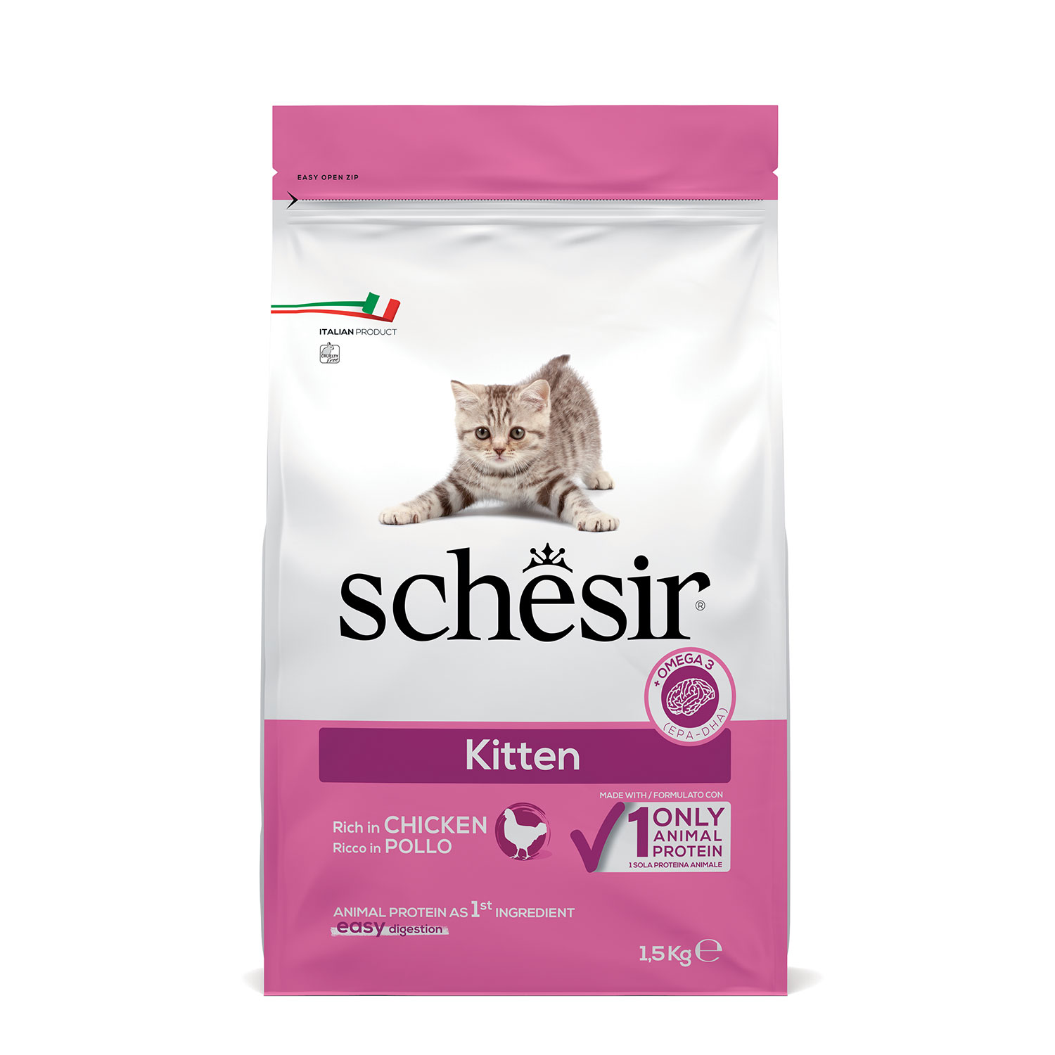 Schesir Cat Kitten Ricco in Pollo 1,5Kg