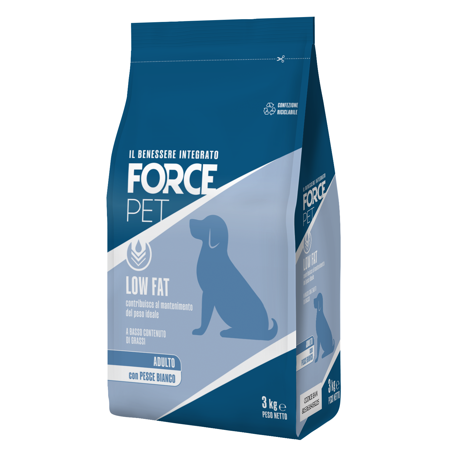 Forcepet Dog Adult Low Fat con pesce bianco 3kg img