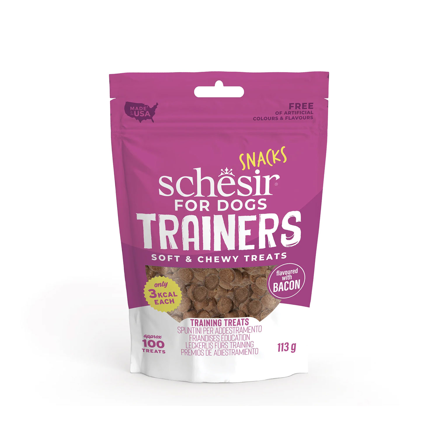 Schesir Dog Adult Snacks Trainers al Bacon 113 gr