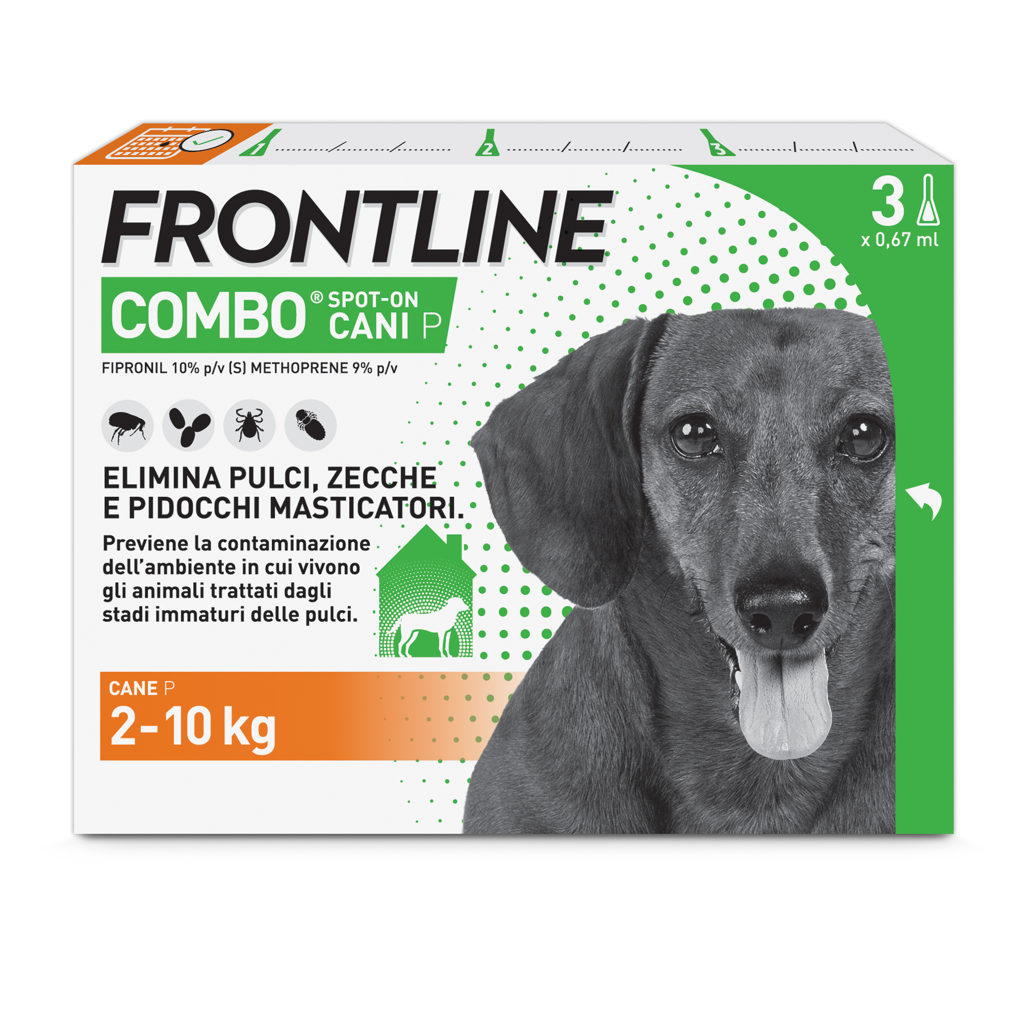 FRONTLINE Combo | Spot-On Insetticida Cani 2-10 kg | 3 Pipette img 2