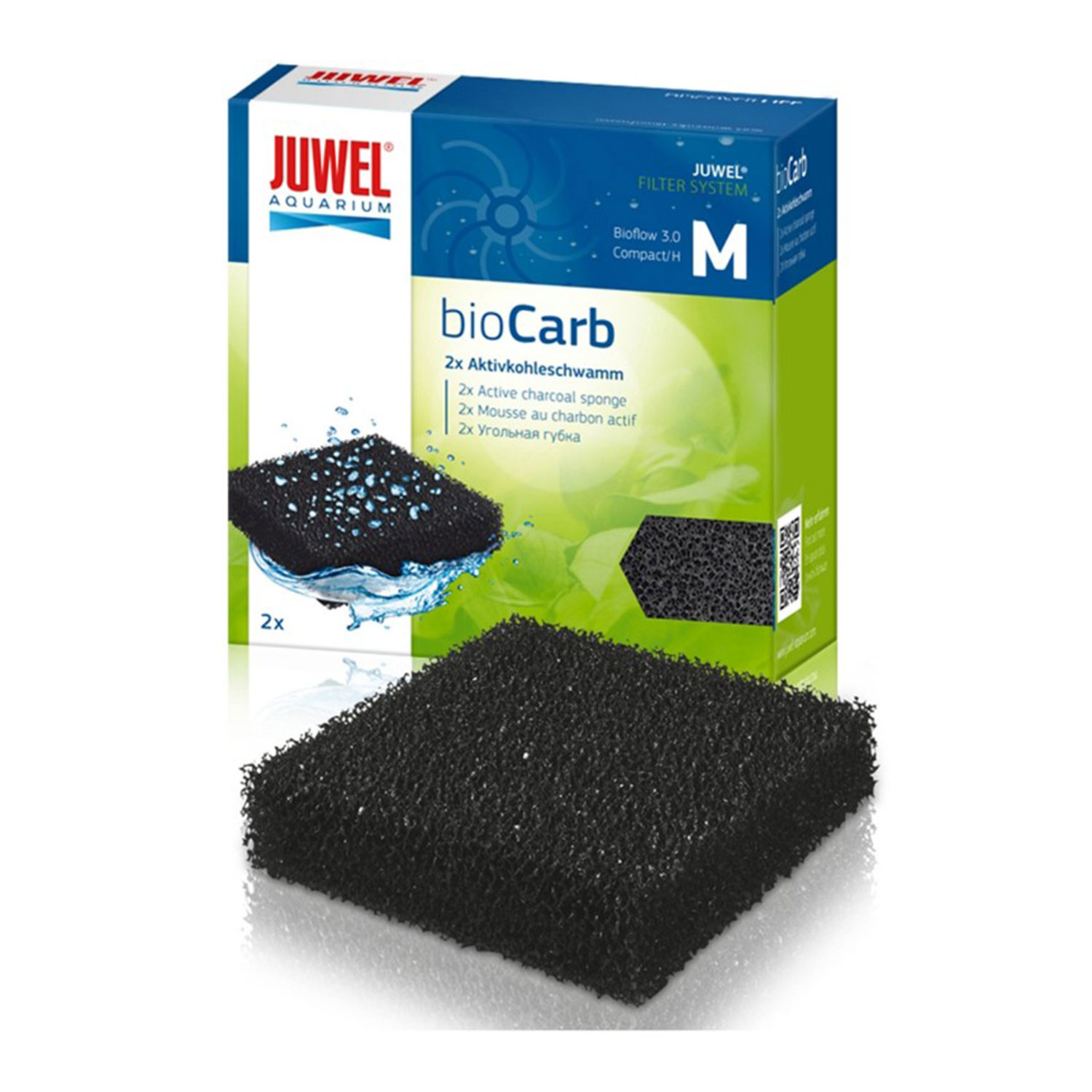 Juwel Spugna filtrante Biocarb carbonio M Bioflow 3.0 2 pz