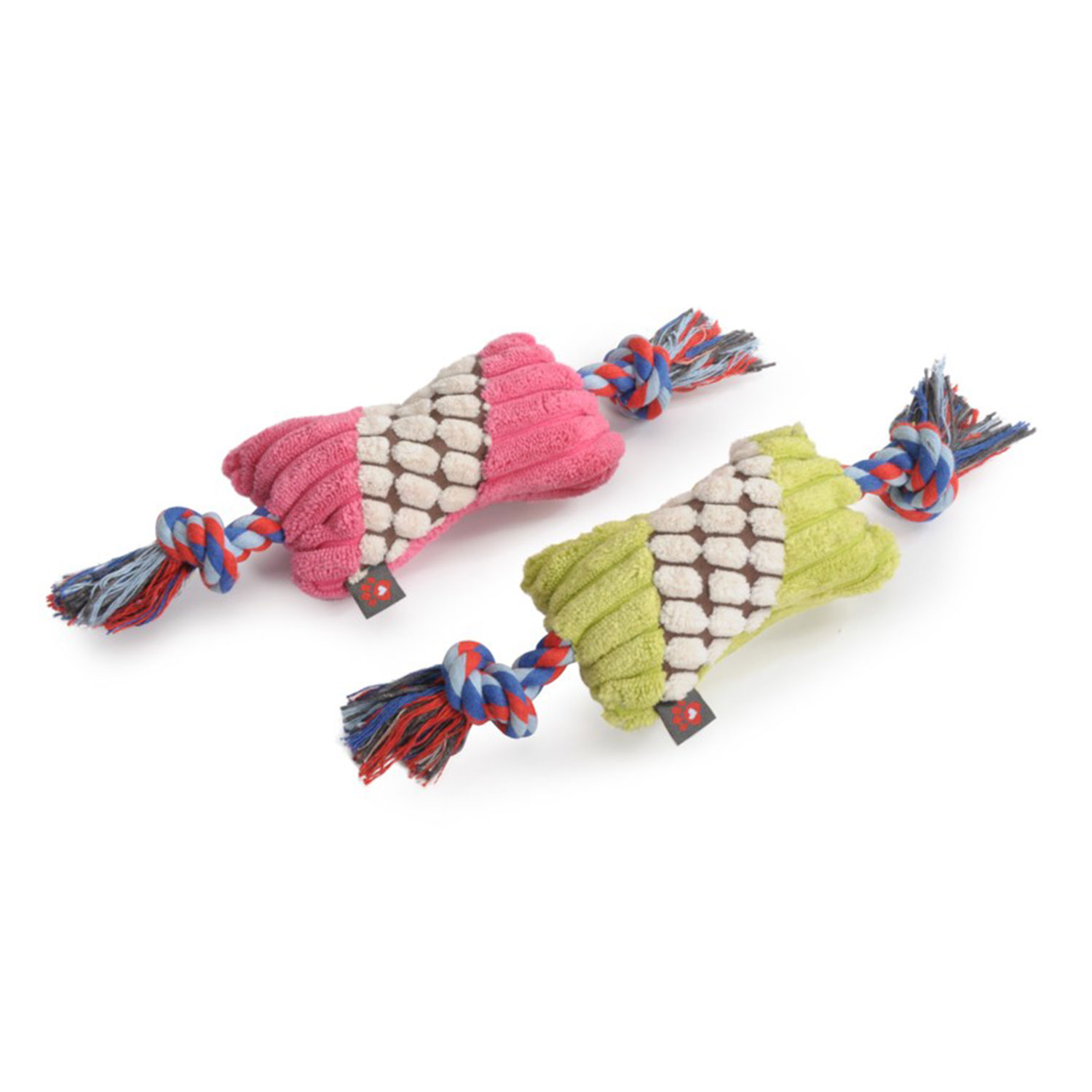 Camon Gioco per cani Ossi e corda con squeaker 20 cm