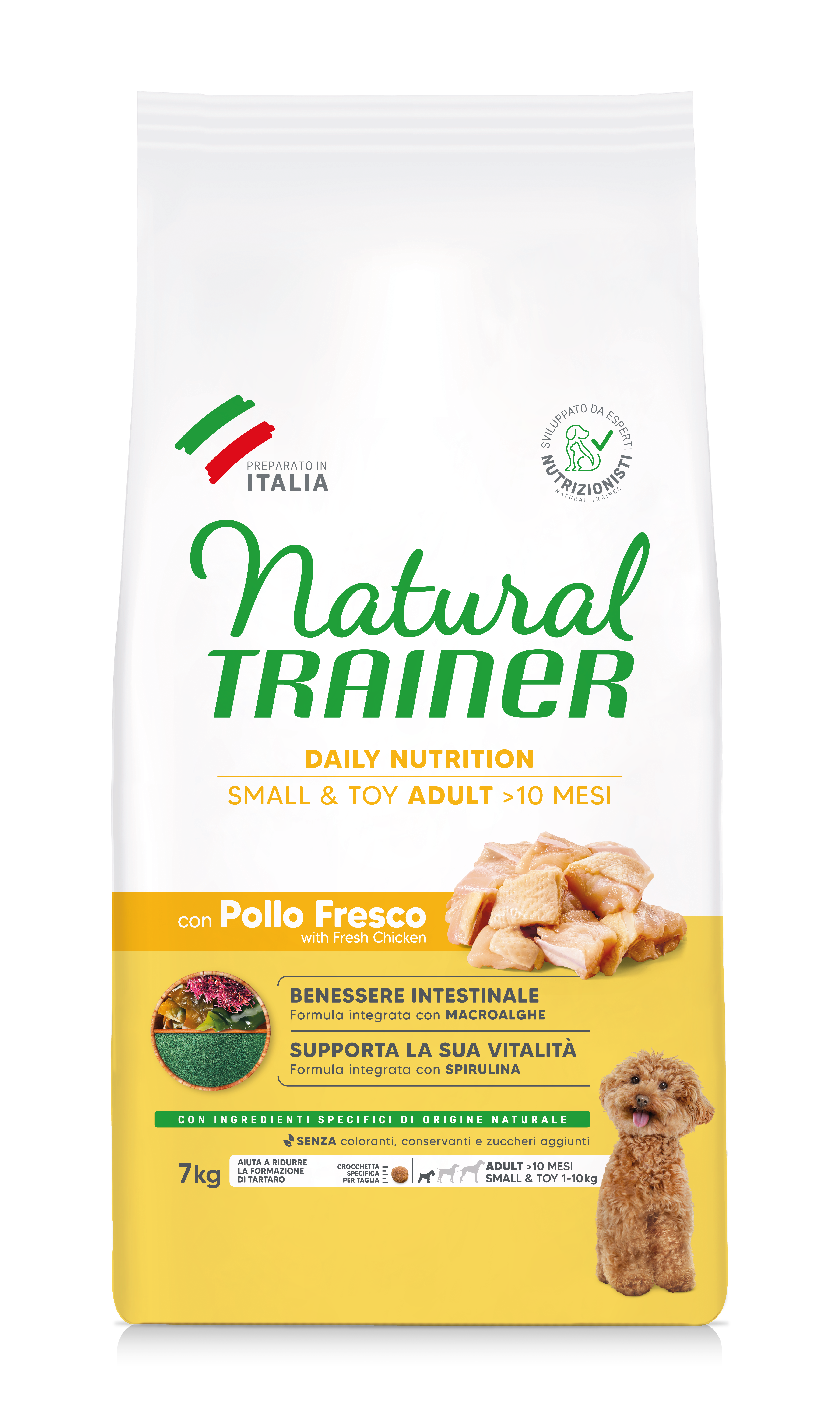 Natural Trainer Daily Nutrition Dog Adult Small&Toy con Pollo fresco 7kg