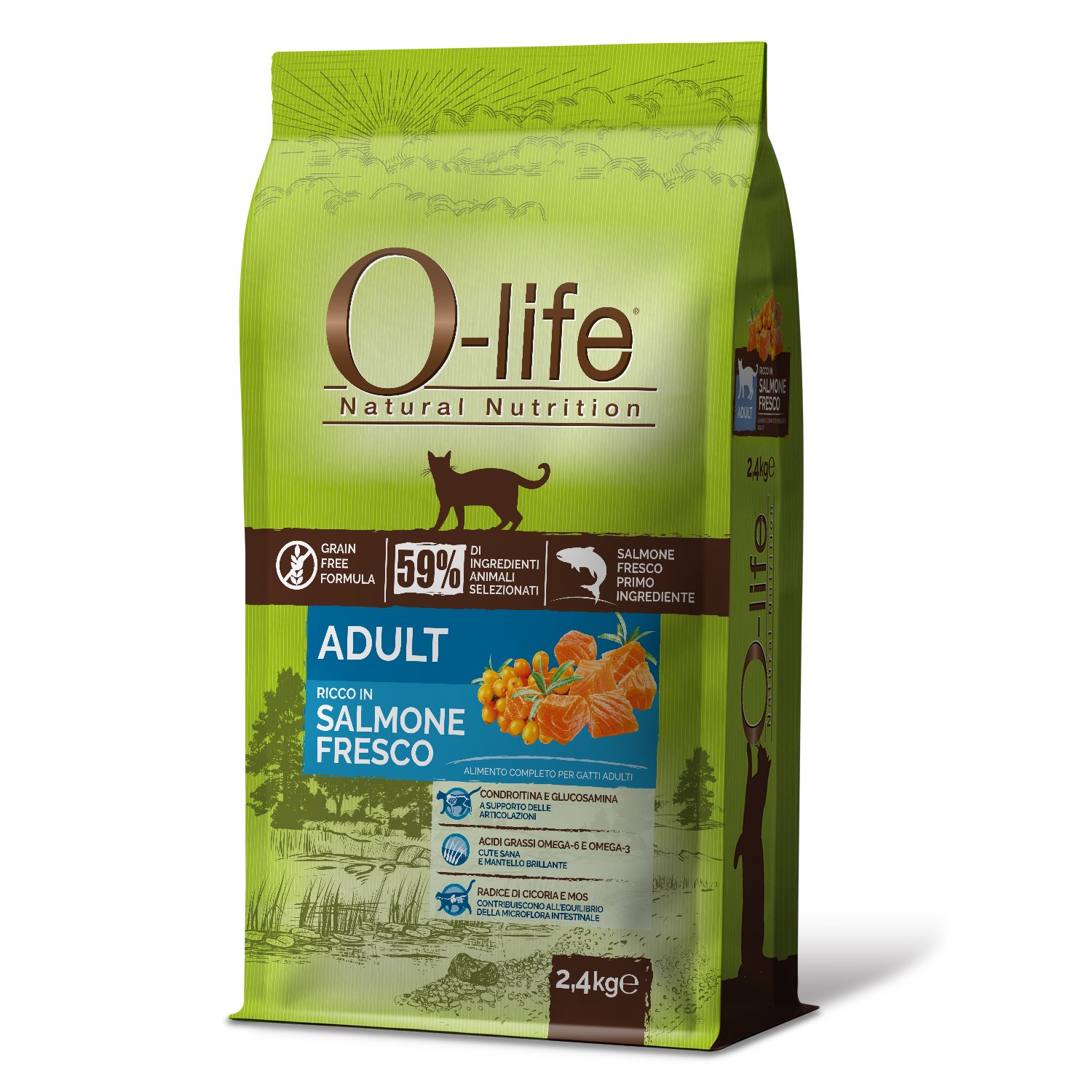 O-life Cat Adult Salmone 2,4 kg
