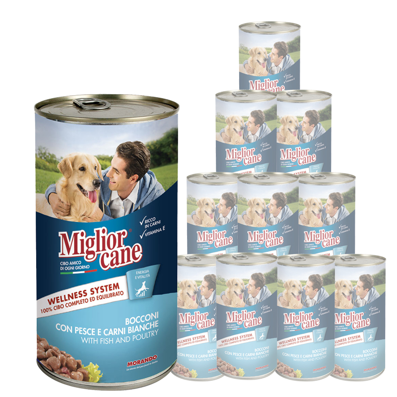 Migliorcane Dog Adult Bocconi con Pesce e Carni bianche 1250 gr