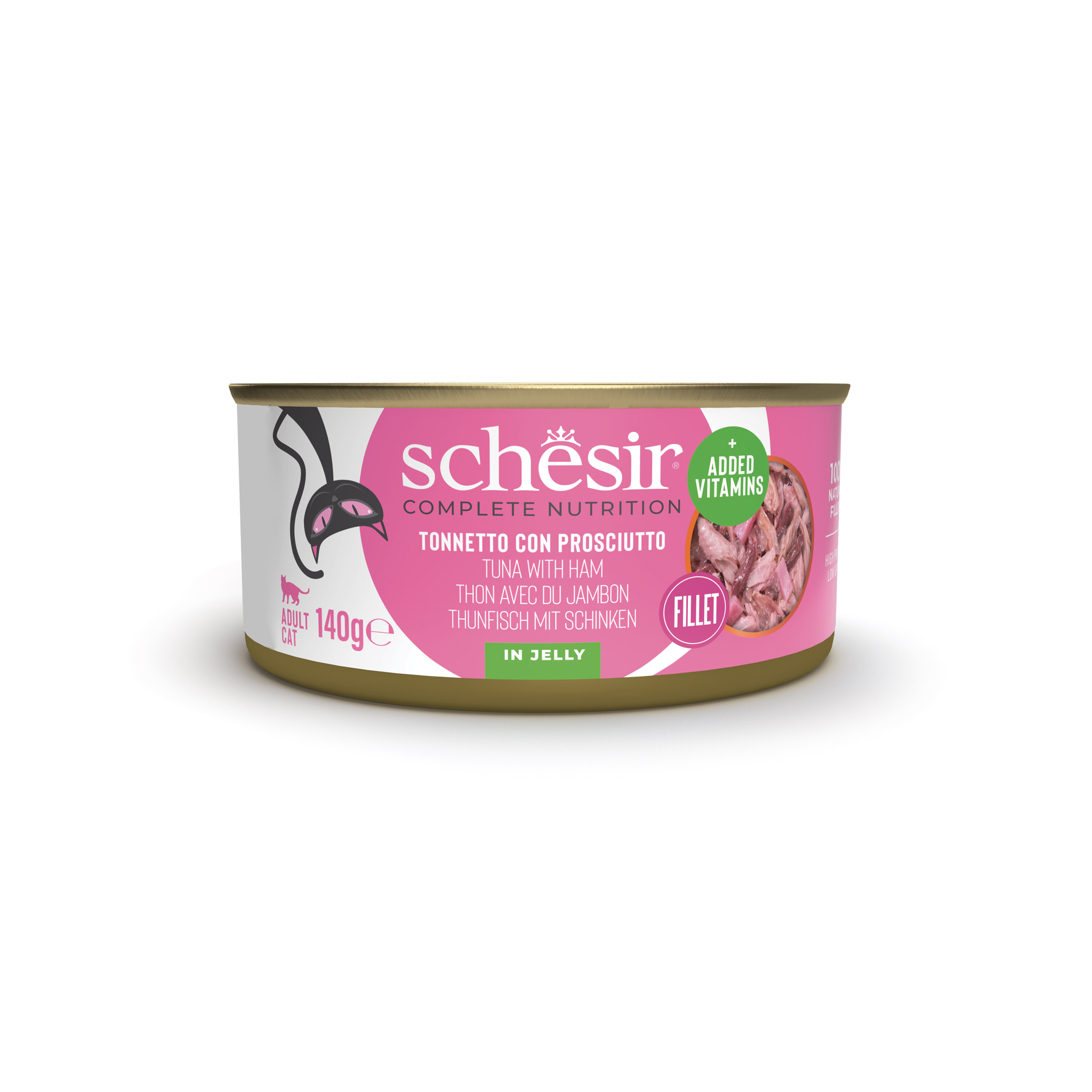 Schesir Cat Adult Tonno e prosciutto jelly 140g img