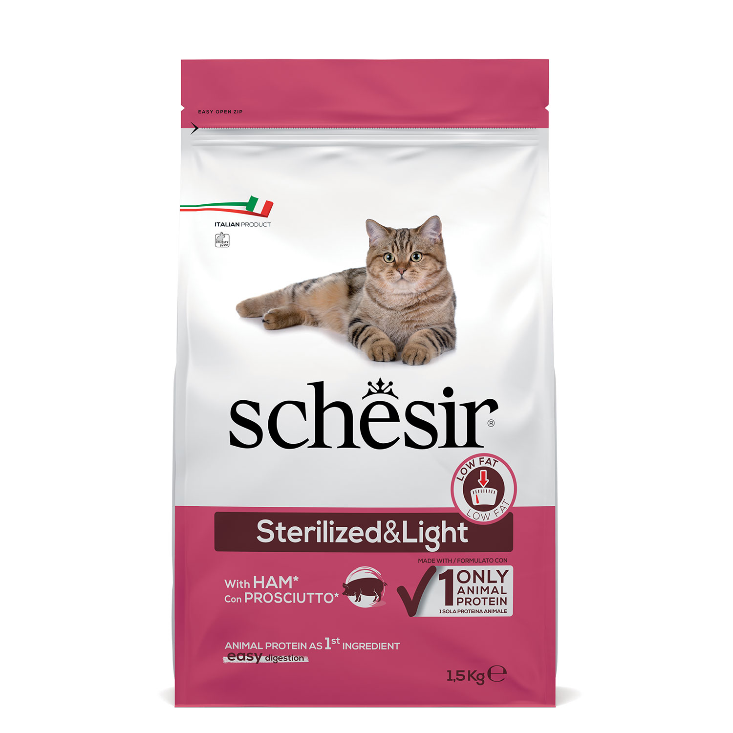Schesir Cat Sterilized & Light con Prosciutto 1,5 kg img