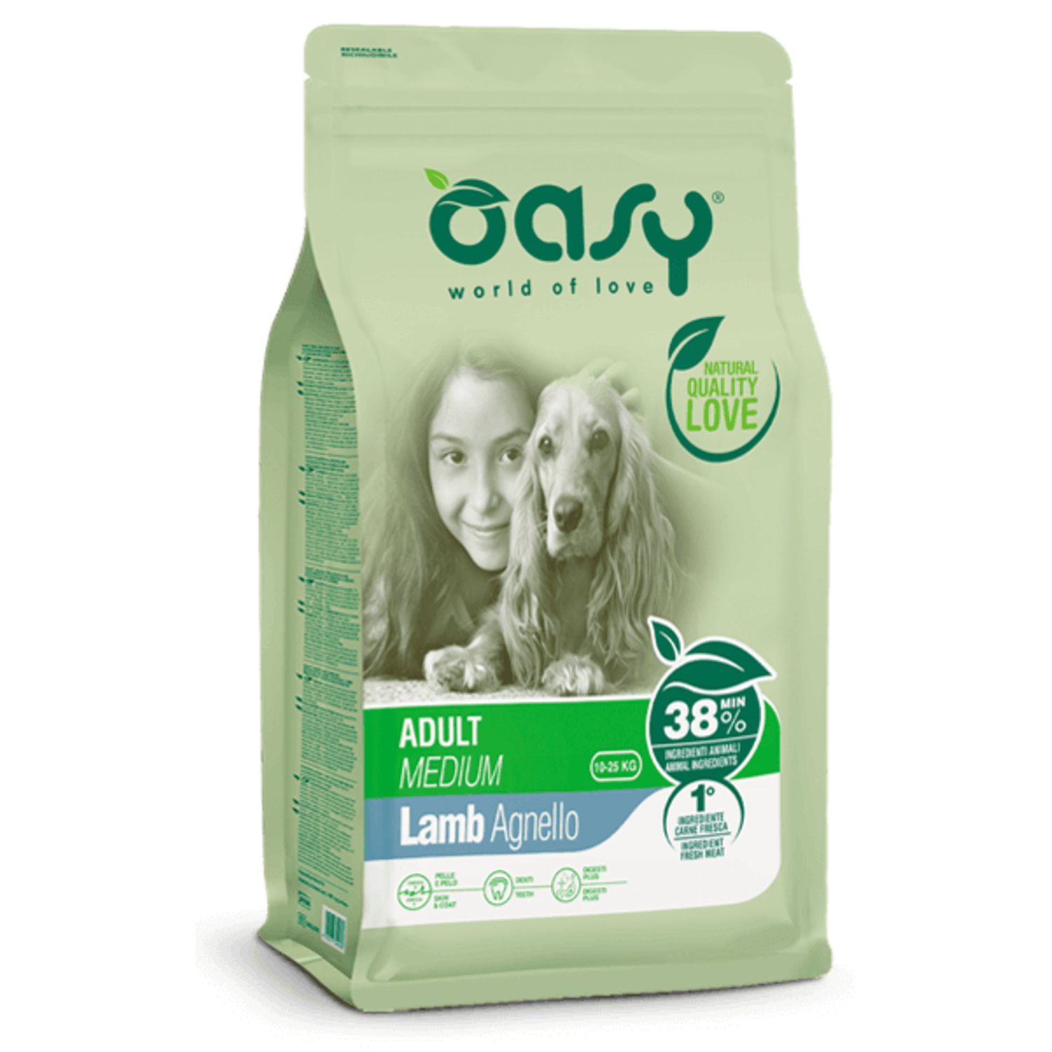 Oasy Dog Agnello Adult Medium 12kg