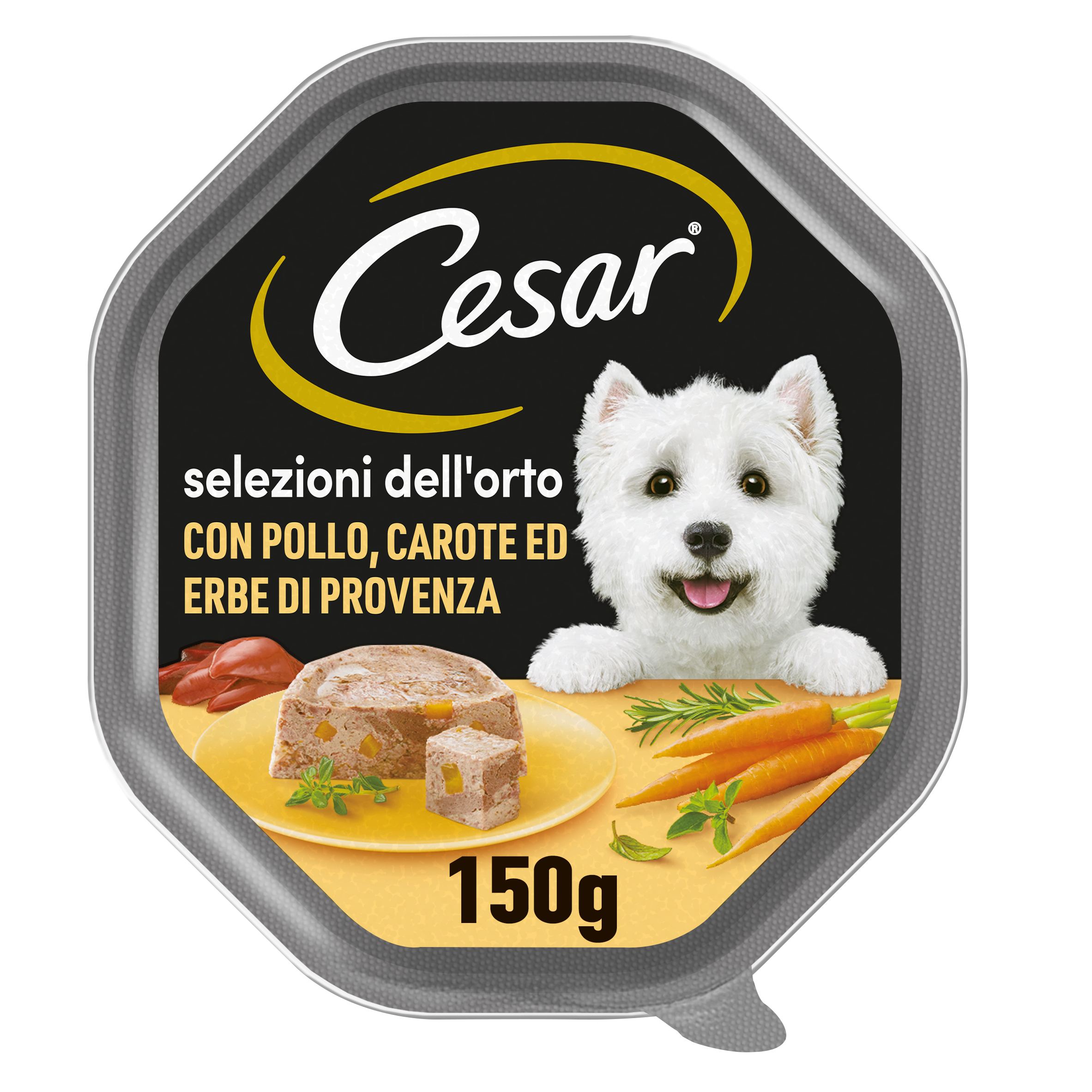 Cesar Dog Selezioni dell'Orto con Pollo, Carote ed Erbe di Provenza 150 gr