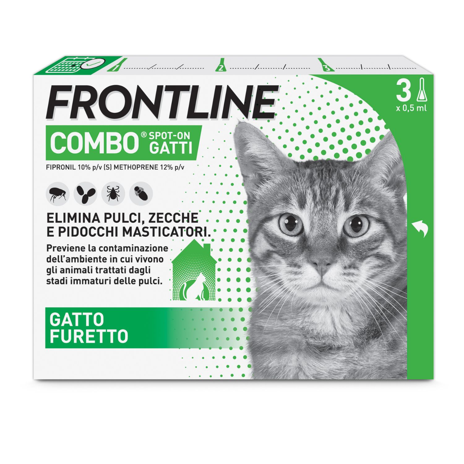 Frontline Combo Spot-On gatti e furetti 3 pipette img