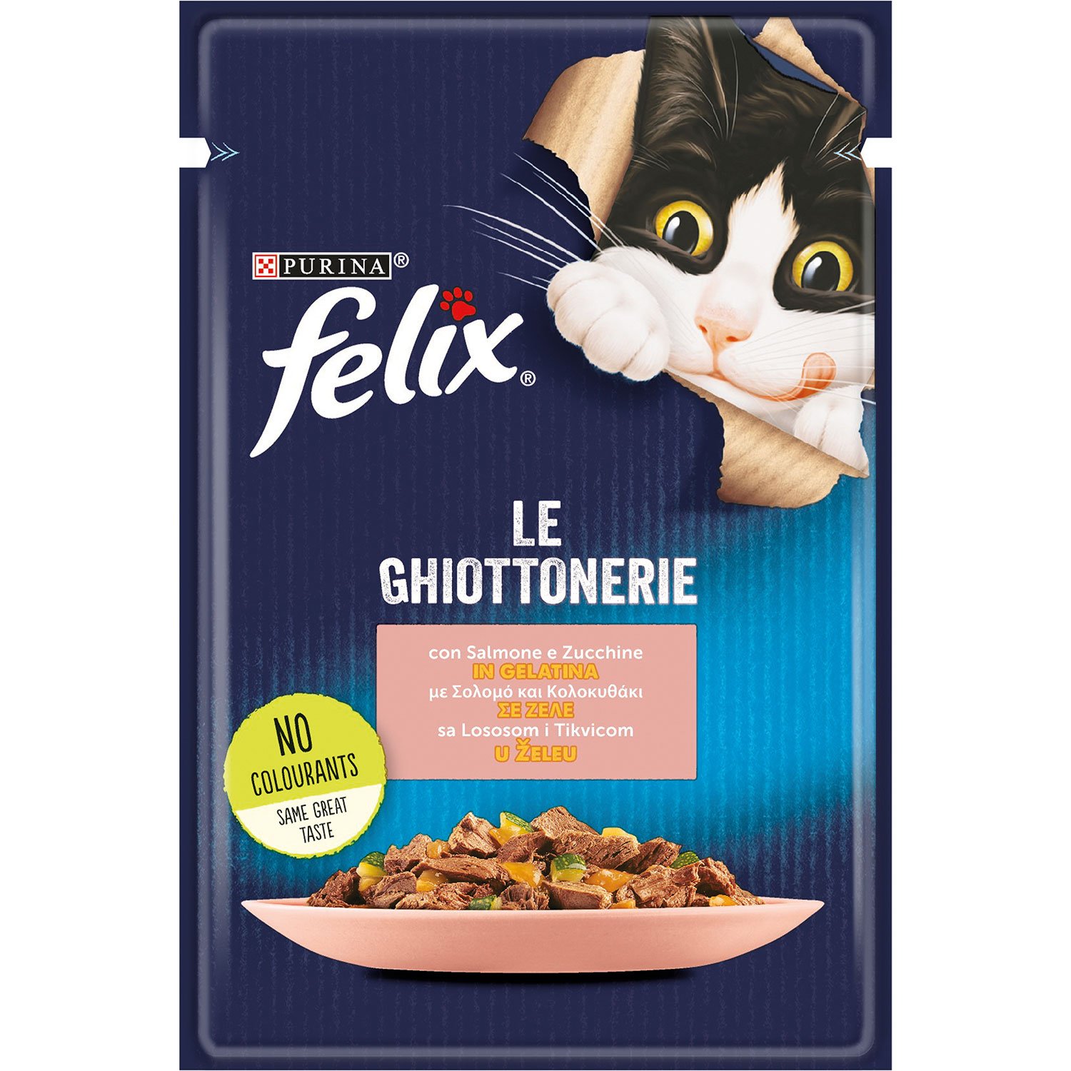 Felix Le Ghiottonerie Cat Adult con Salmone e Zucchine 85 gr