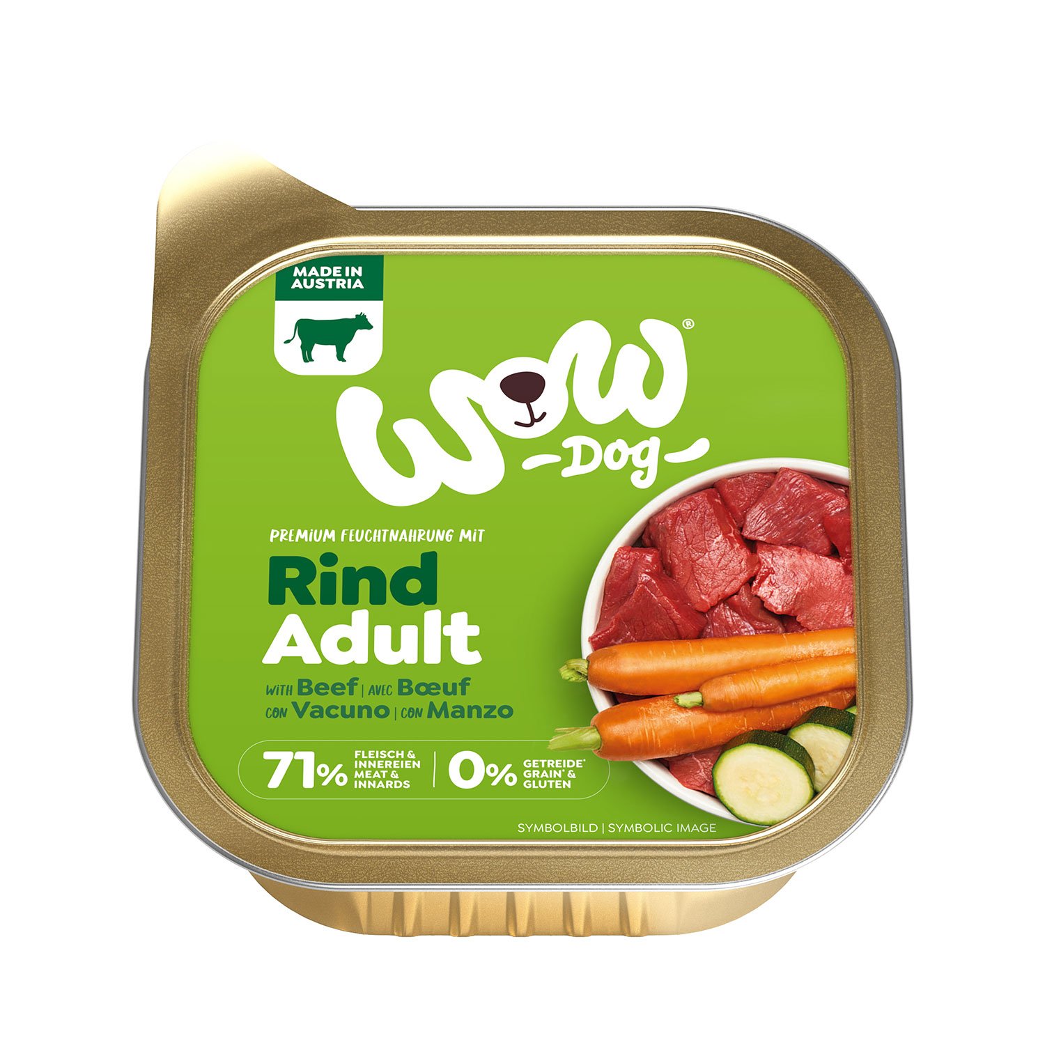 Wow Dog Adult Manzo con carote e zucchine 150gr