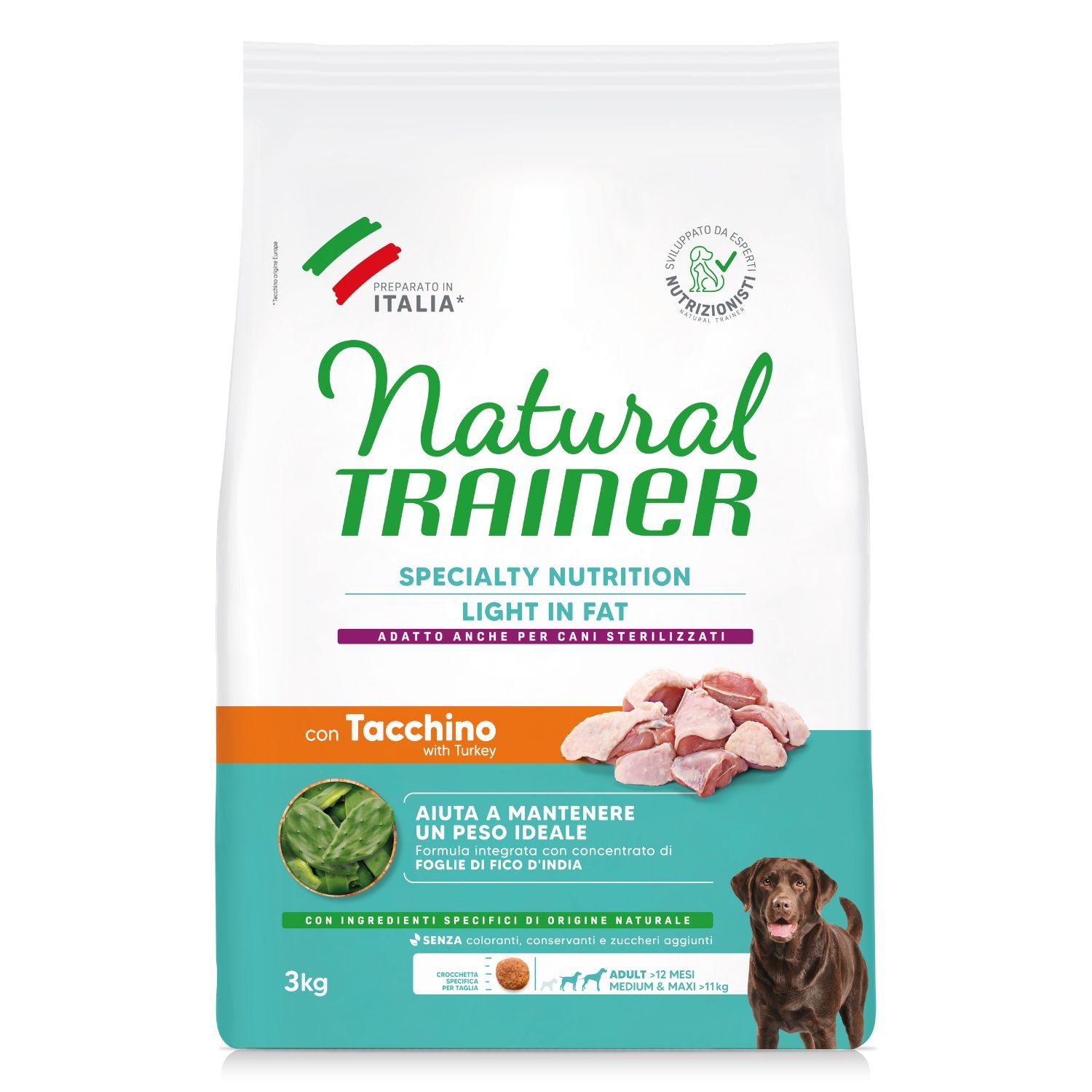 Natural Trainer Dog Ideal Weight Medium & Maxi Adult con Carni bianche 3 kg