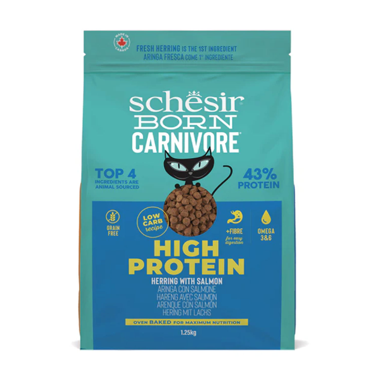 Schesir Born Carnivore Cat Adult Aringa con Salmone 1,25 kg