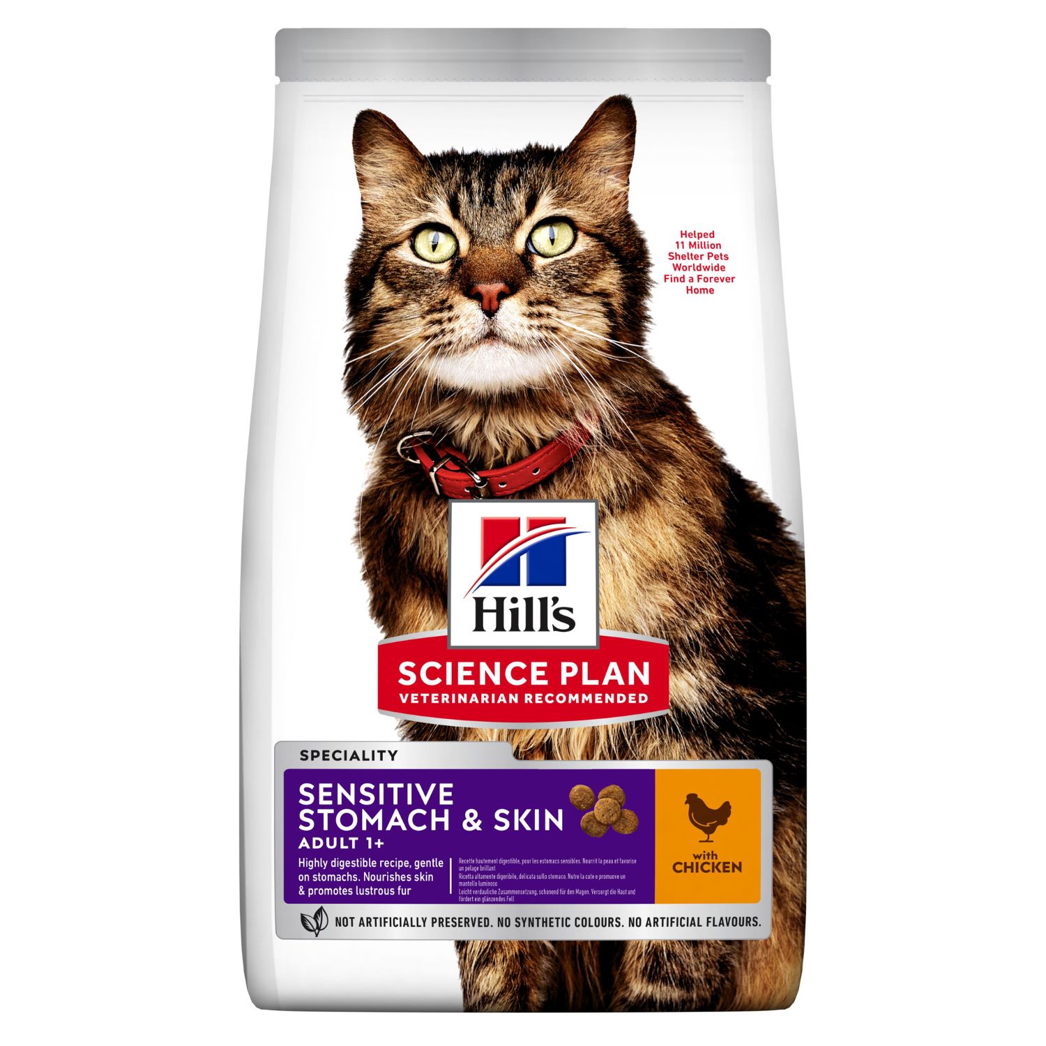 Hill's Science Plan Cat Adult Sensitive Stomach & Skin al Pollo 1,5 kg img