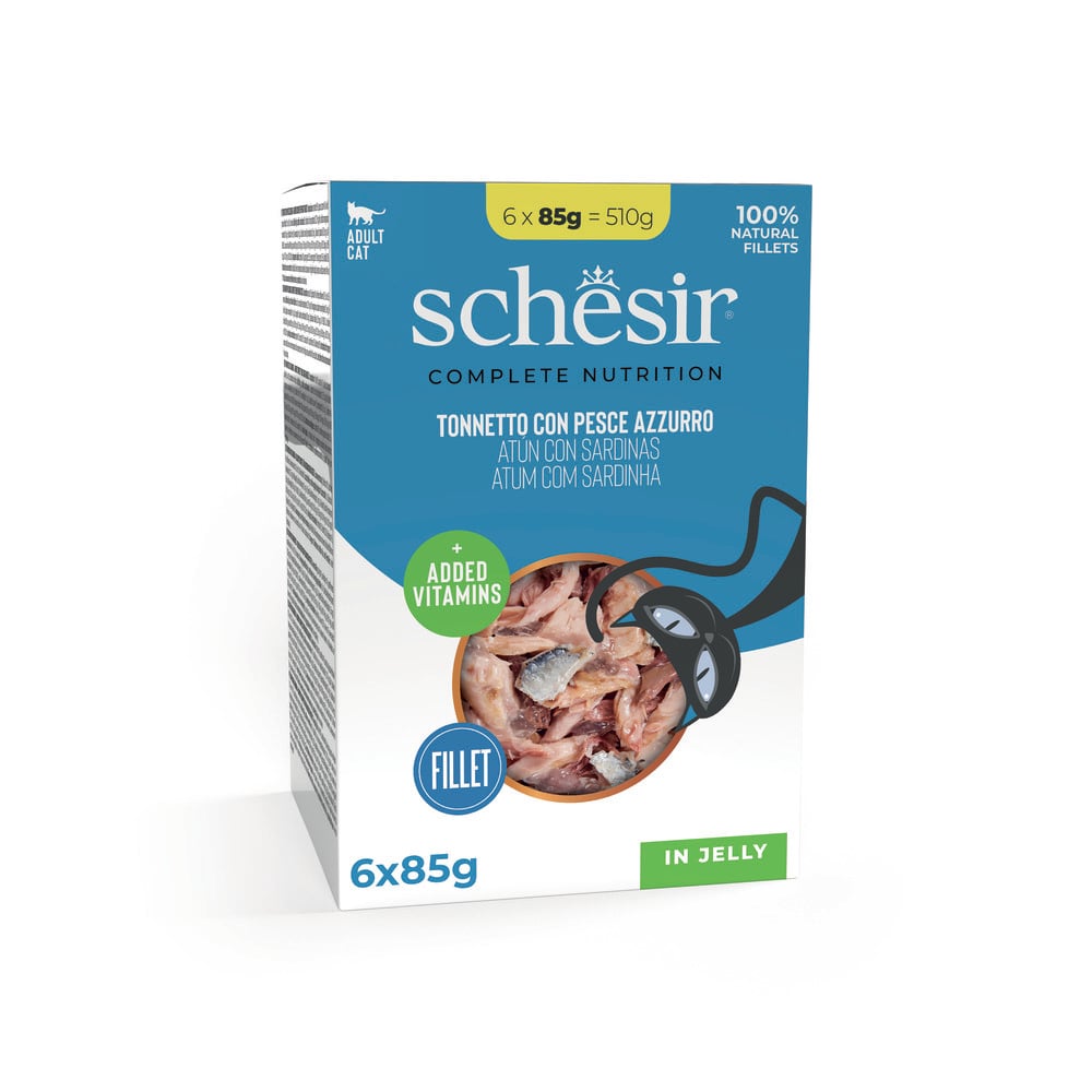 Schesir Cat Tonno e Pesce Azzurro Jelly 6x85 gr