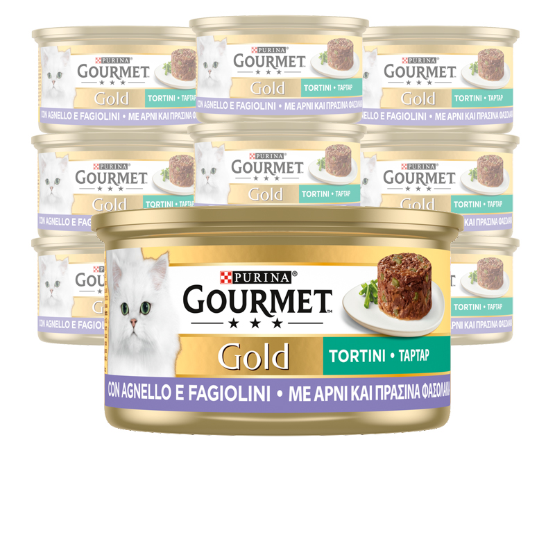 Gourmet Gold Tortini Cat Adult con Agnello e Fagiolini 85 gr