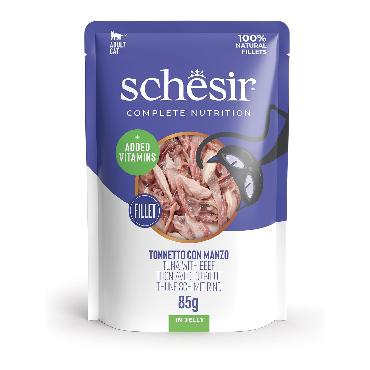 Schesir Cat Adult Tonnetto con Manzo in jelly 85 gr