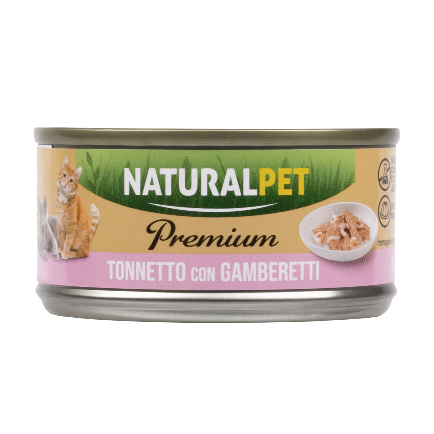 Naturalpet Premium Cat Adult Tonnetto con gamberetti 70gr