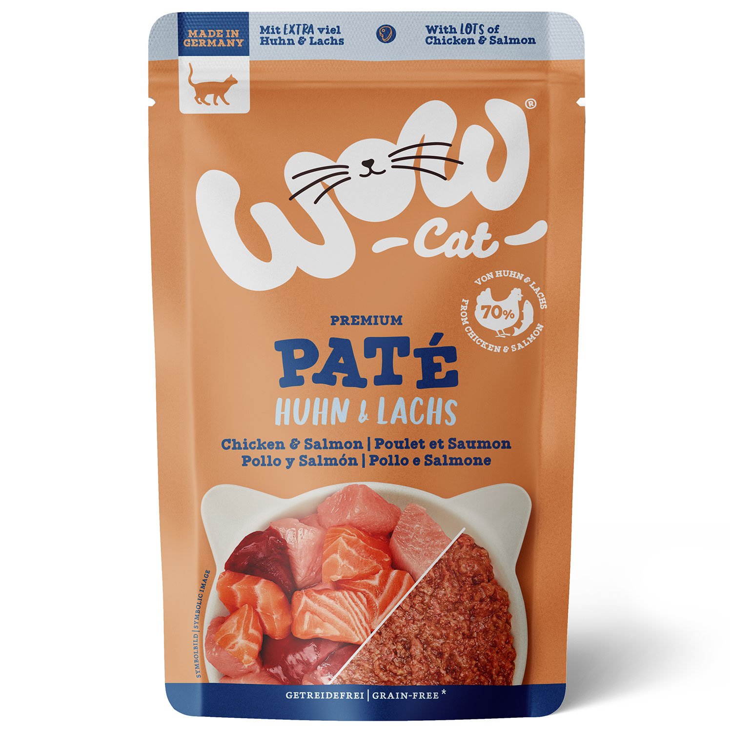 Wow Cat Adult Pollo e Salmone 125gr