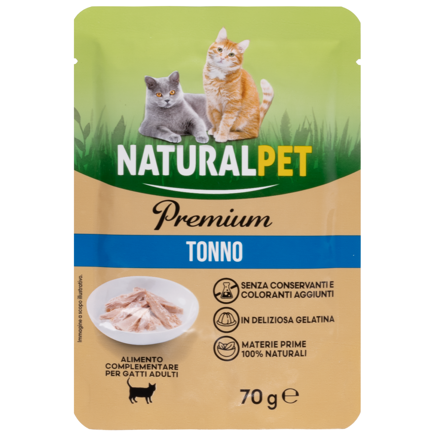 Naturalpet Premium Cat Adult Tonno 70g