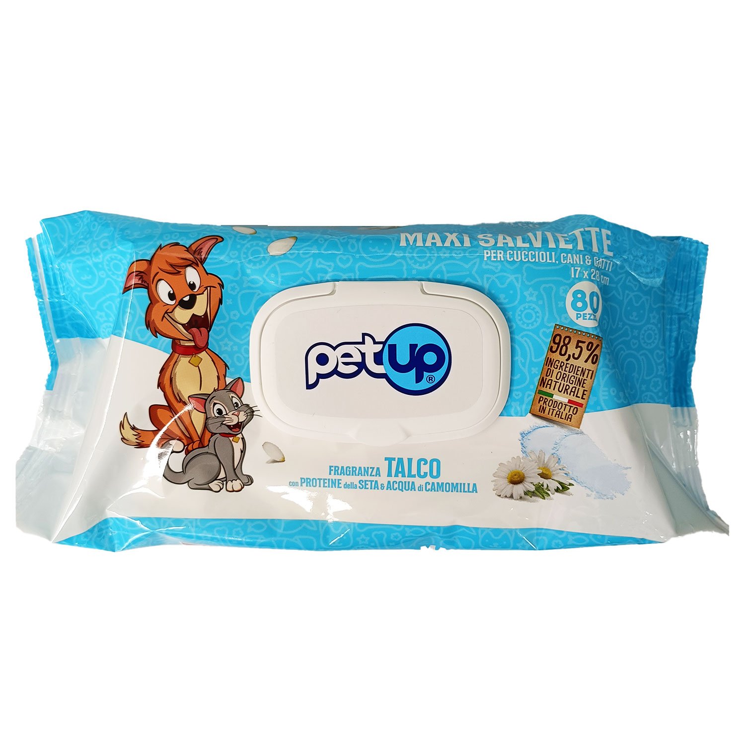 Petup Maxi Salviette con Talco 80 pz