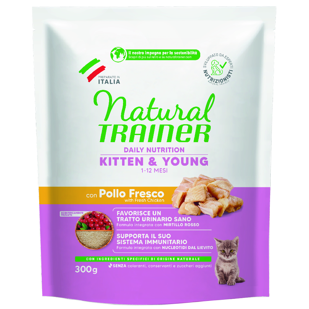 Natural Trainer Cat Kitten con Pollo Fresco 300 gr