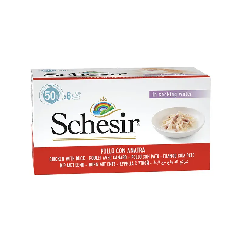 Schesir Cat Pollo con Anatra 6x50g