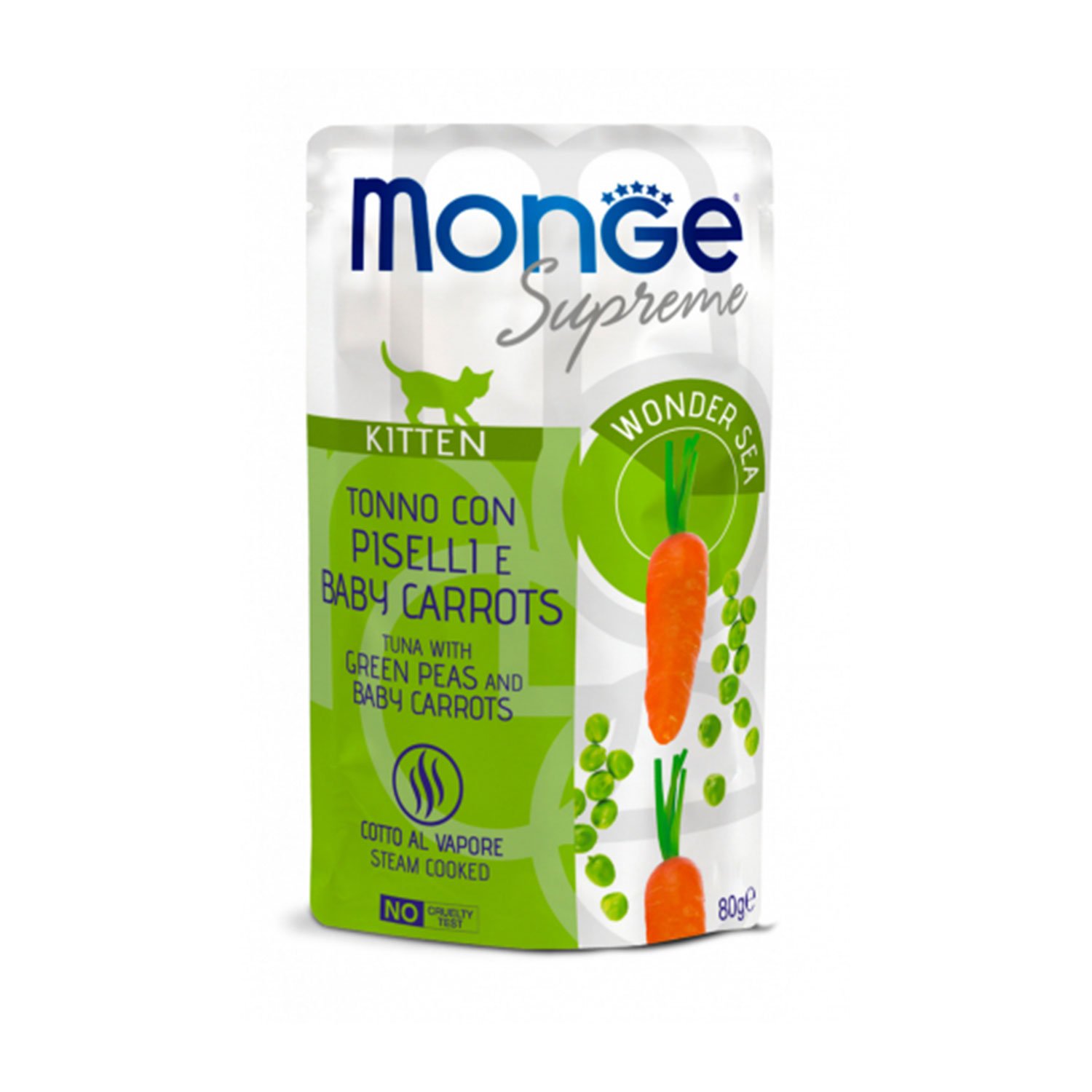 Monge Supreme Kitten Tonno con Piselli e Baby carrots 80 gr