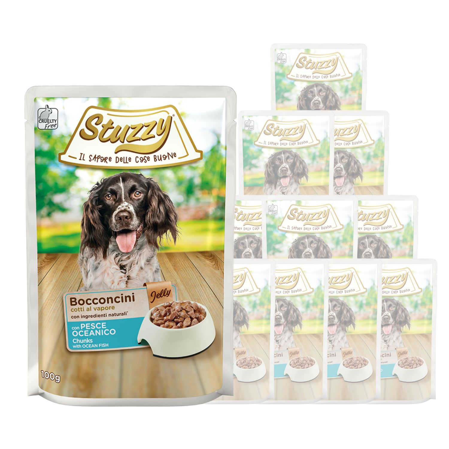 Stuzzy Dog Bocconcini con Pesce Oceanico in Gelatina 100 gr