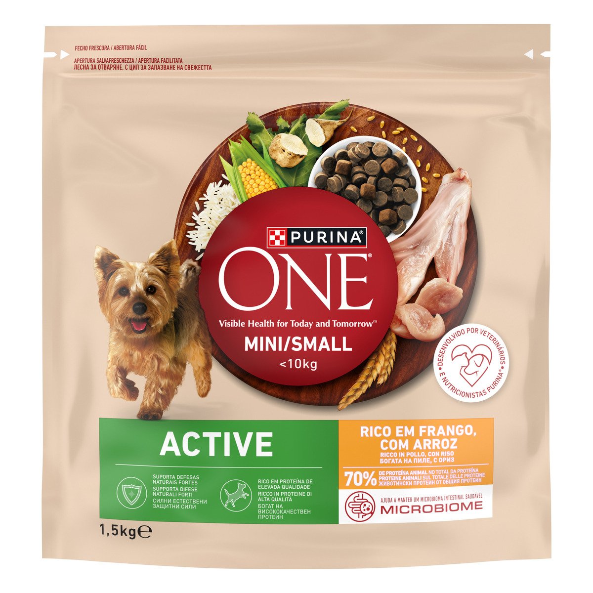 Purina One Dog Mini Active ricco in Pollo con riso 800gr